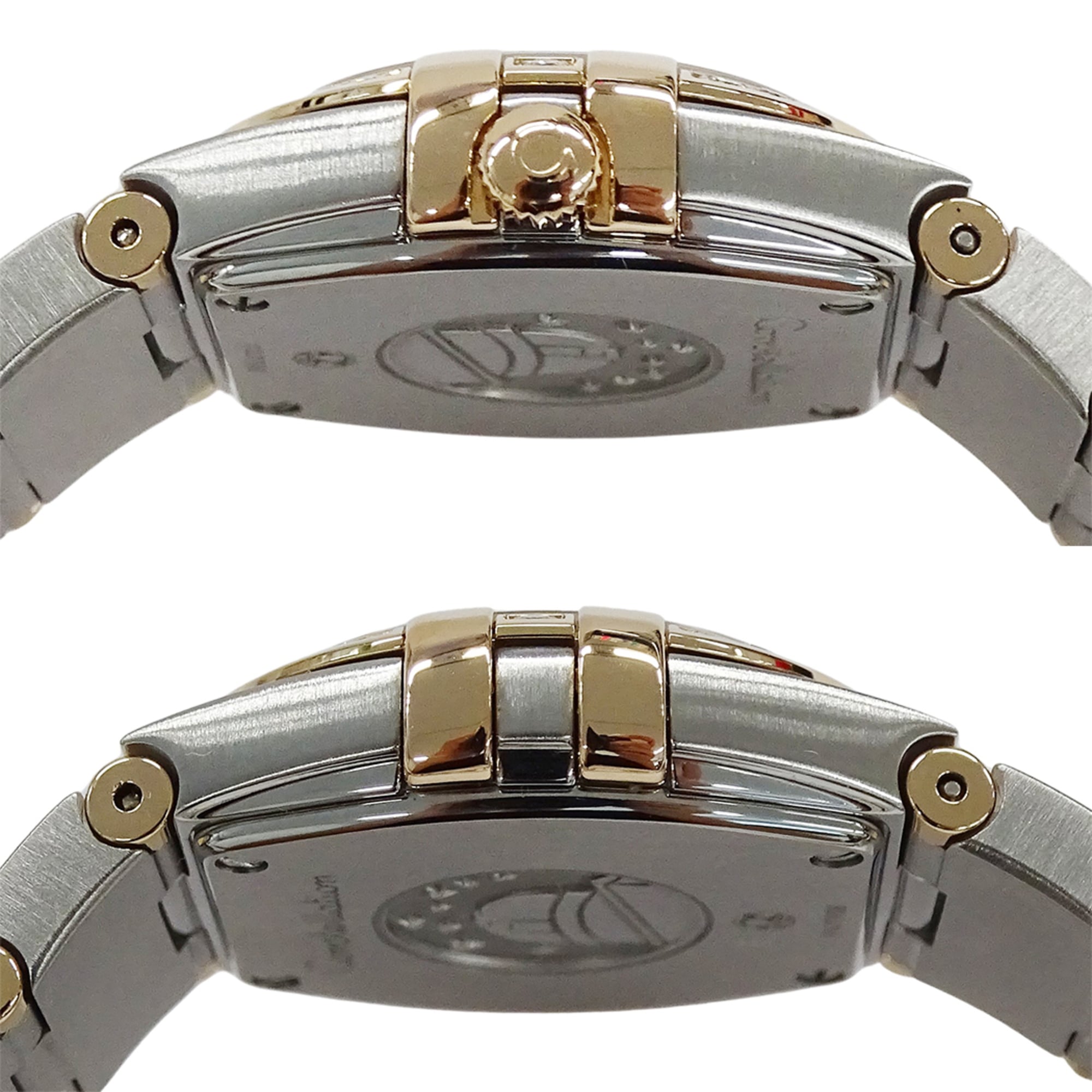 Omega Constellation Brushed 123.25.24.60.55.002 Women's Watch, Brand Name, 12P Diamonds, Mother-of-Pearl, Quartz Movement, Stainless Steel (SS) and Pink Gold (PG) — Good