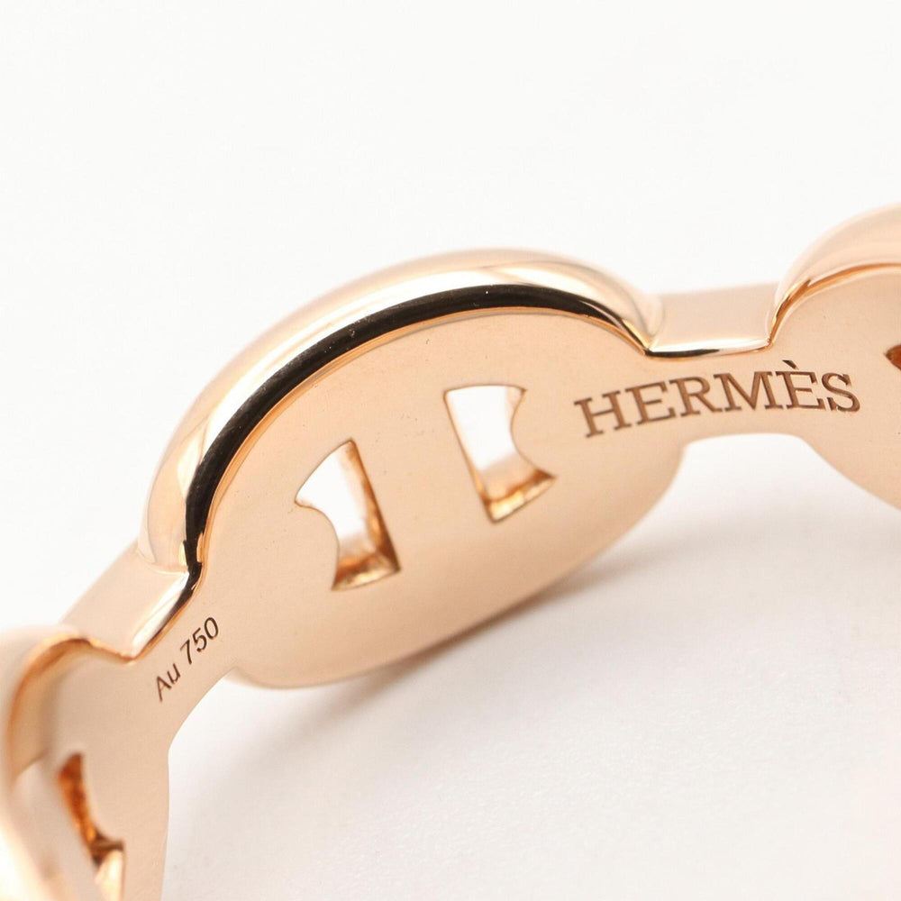 Hermes HERMES Enchainée PM Diamond Ring, Jewelry, 18KPG (Pink Gold), Diamond, Women's, Clear/Gold Tone — Like New