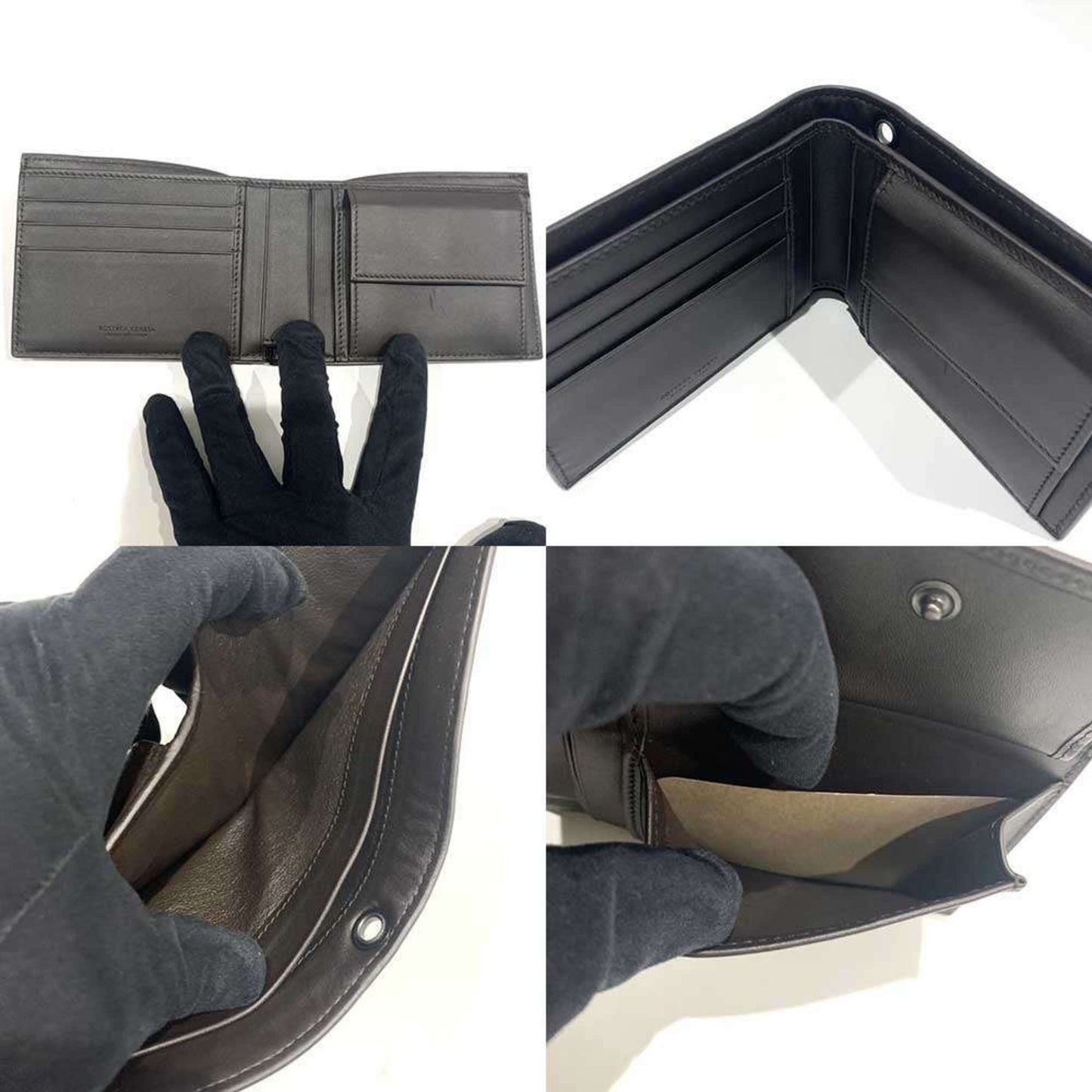 Bottega Veneta Bi-fold Wallet Intrecciato Calfskin Brown 113993