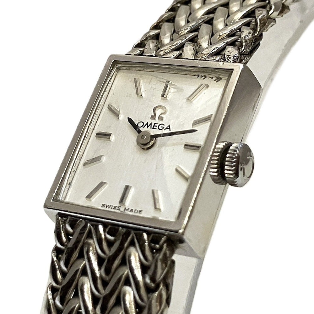 Omega OMEGA wristwatch, total weight 27.4g, GP (gold plated), manual winding, silver dial — Good