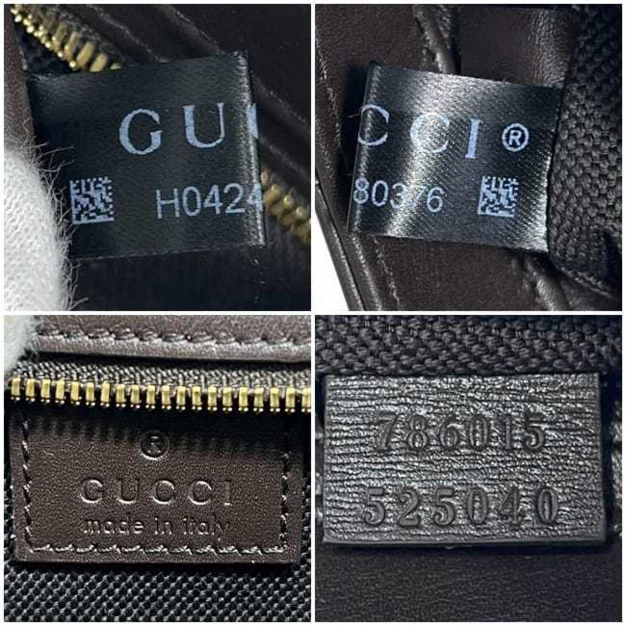 Gucci Moonside Shoulder Bag f-24565 Beige Brown GG Canvas Sherry 786015 Unused Leather 525040 GUCCI Women's — Like New