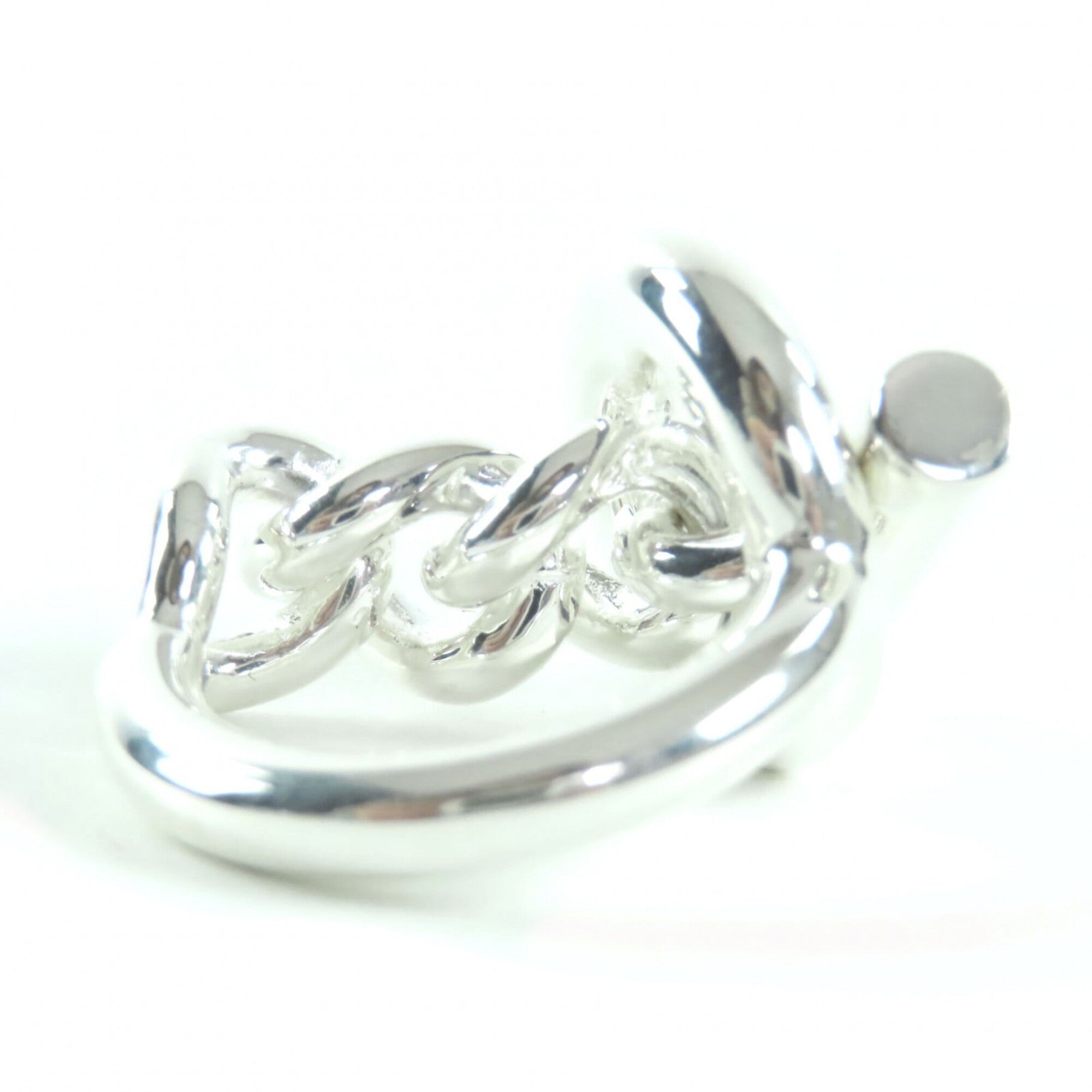 HERMES Croisette Ring, AG925, 2023 model, Silver, Size 49 (equivalent to Japanese size), Made in Italy, Weight: 15.7g — Like New
