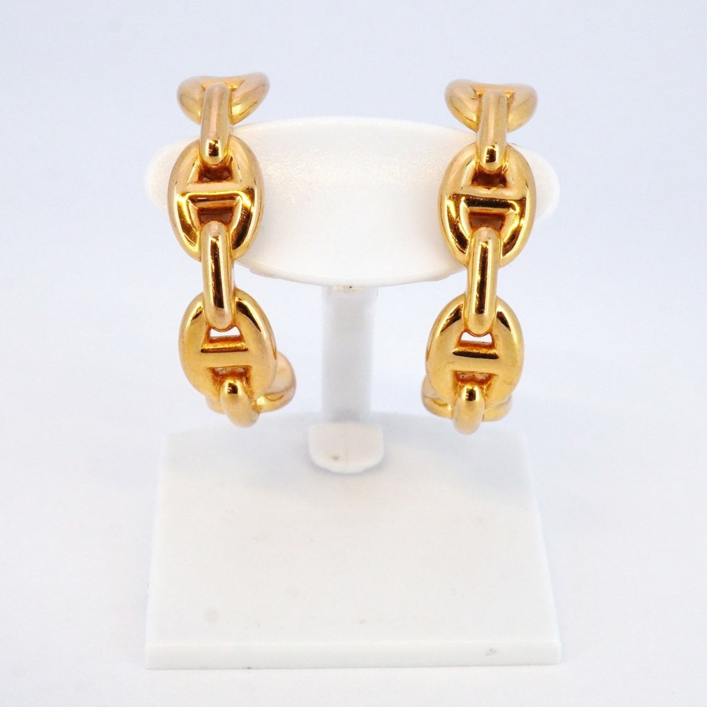 Hermes Anchaîne Chaine d'Ancre earrings in 18KPG pink gold for women