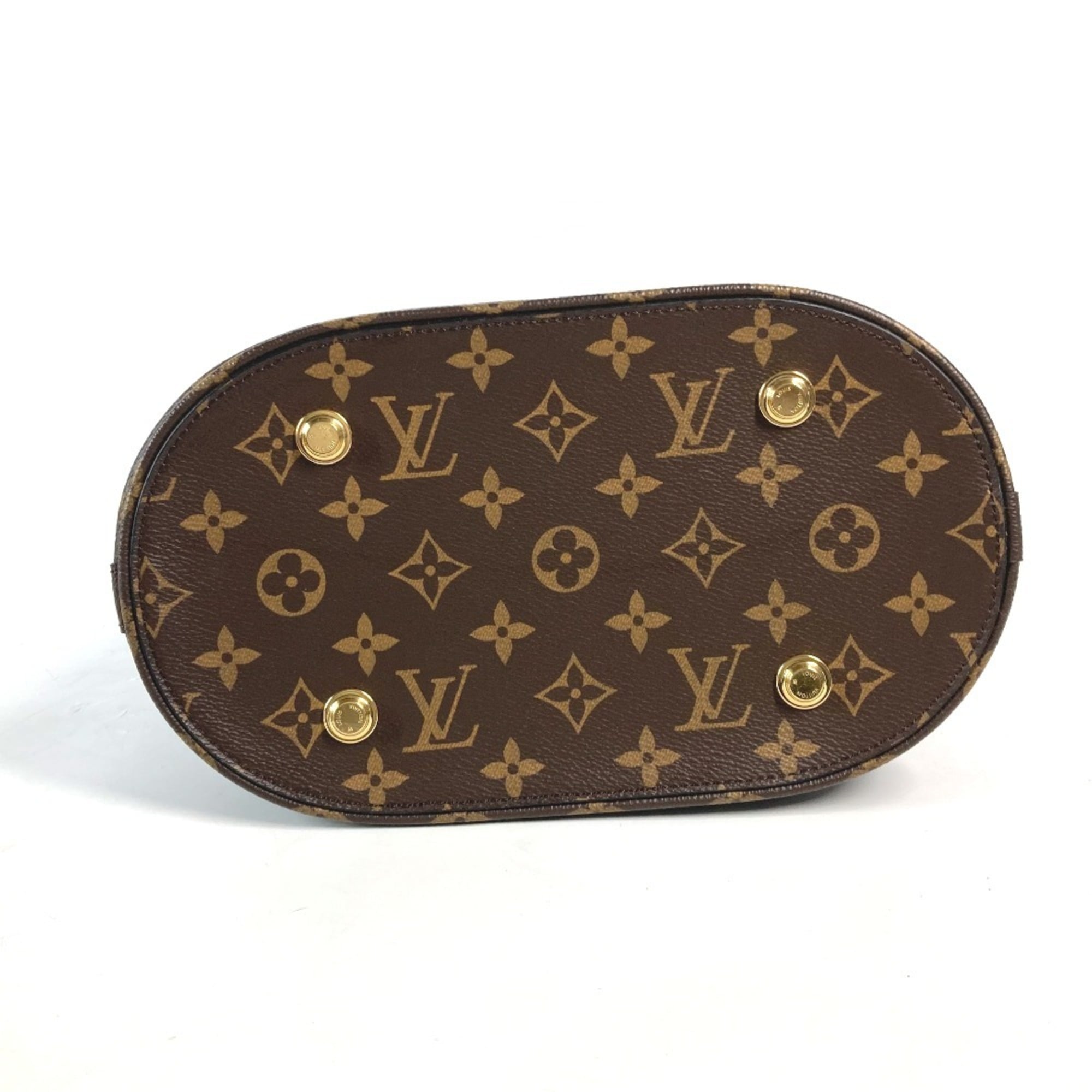 LOUIS VUITTON M44111 Monogram Traceage Tote Shoulder Bag Canvas Women's Brown — Like New