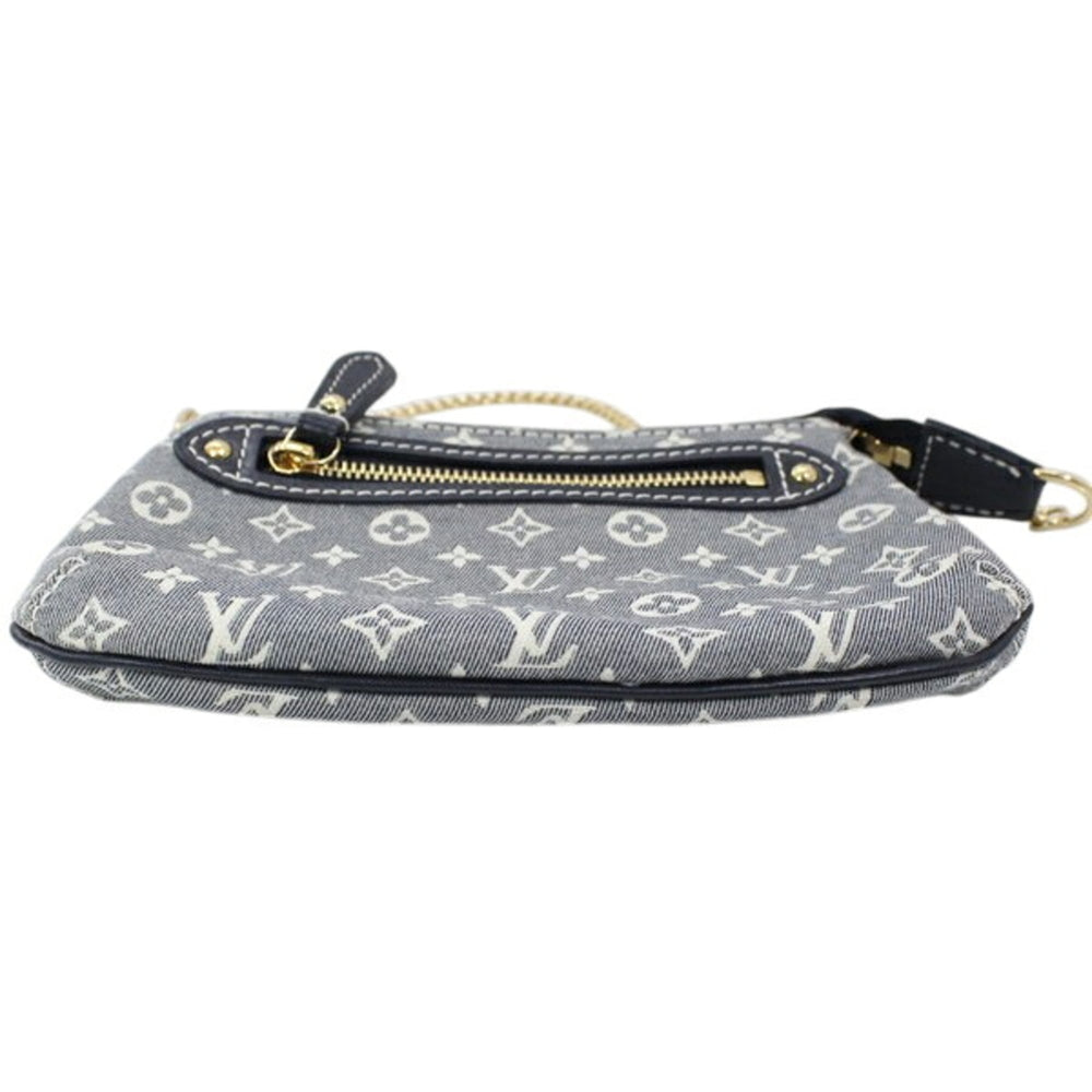 LOUIS VUITTON Mini Pochette Accessoires Monogram Idylle Canvas Navy Pouch Handbag M62998 KM3351 — Like New