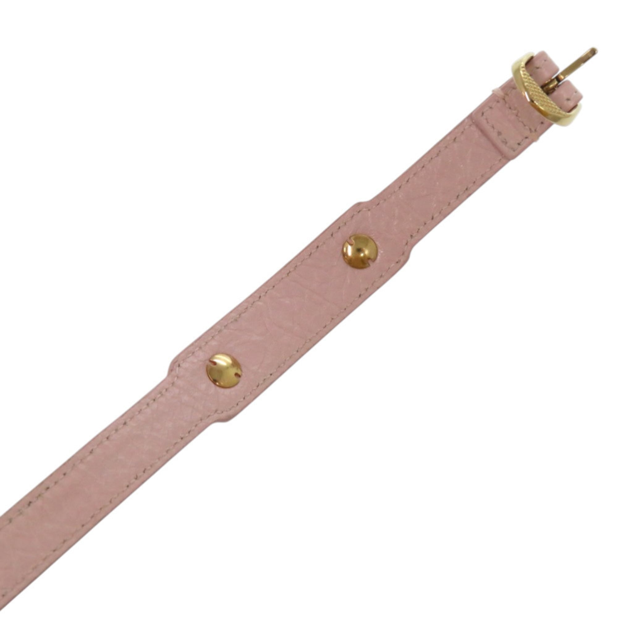 Like new Balenciaga 3-row Giant Stud Bracelet 236345 Leather Pink 1562BALENCIAGA — Like New