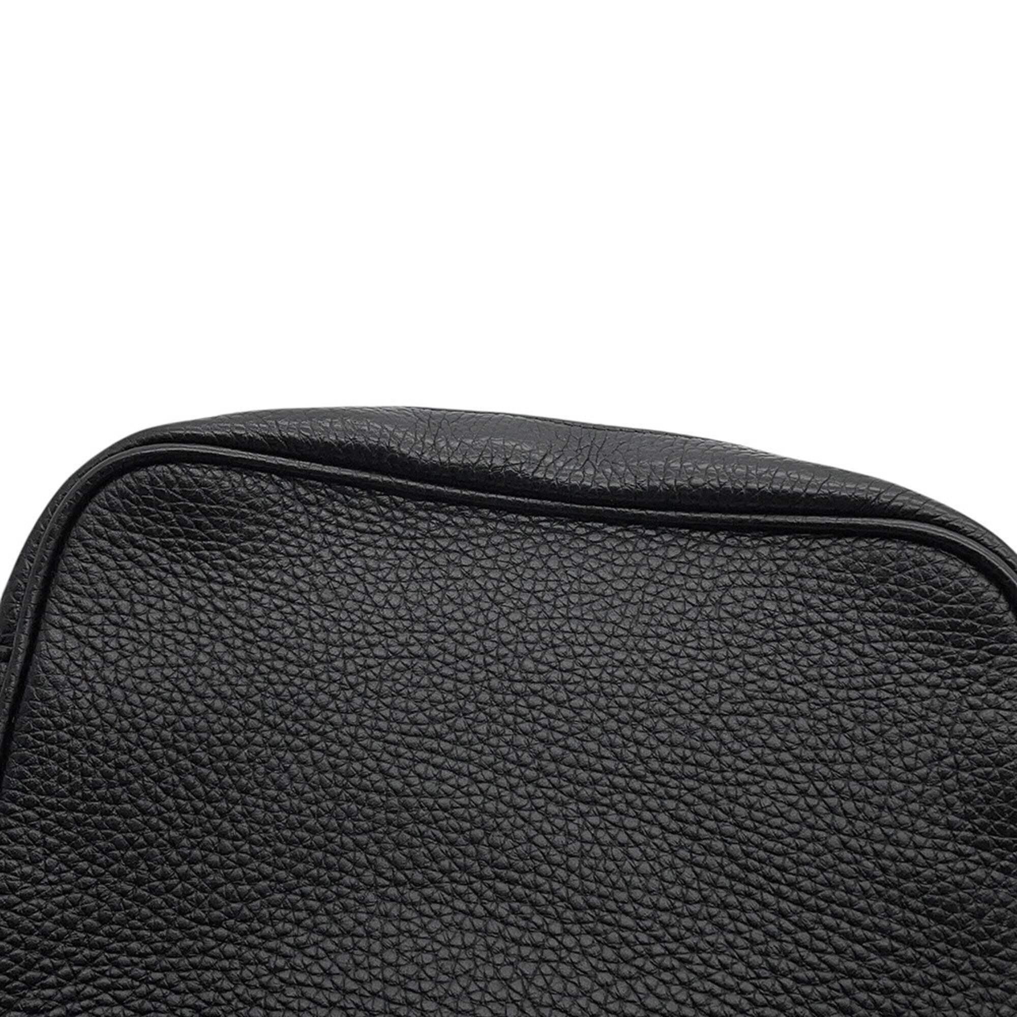Gucci Interlocking G Soho Disco Bag Small Leather Shoulder 347994 GUCCI Black Tassel Handbag Women's — Like New