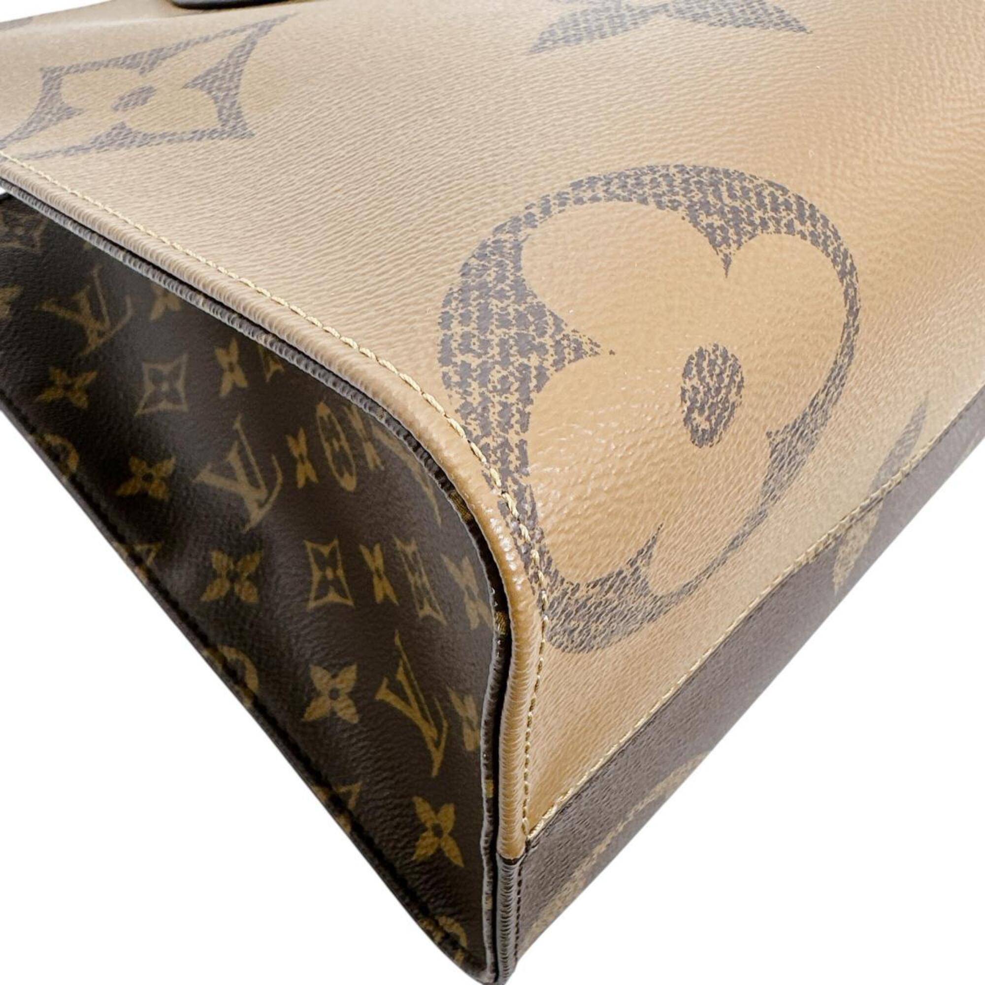 Louis Vuitton LOUIS VUITTON Tote Bag Handbag Monogram Giant Reverse OnTheGo MM M45321 Brown — Like New