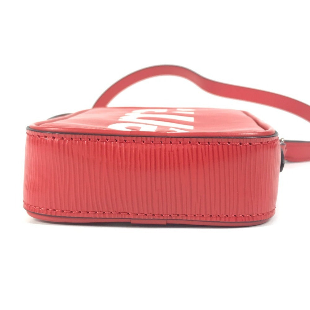 LOUIS VUITTON M53434 Epi Supreme Collaboration Danube PPM Bag, Crossbody Pochette Shoulder Leather, Red, Men's and Women's — Like New