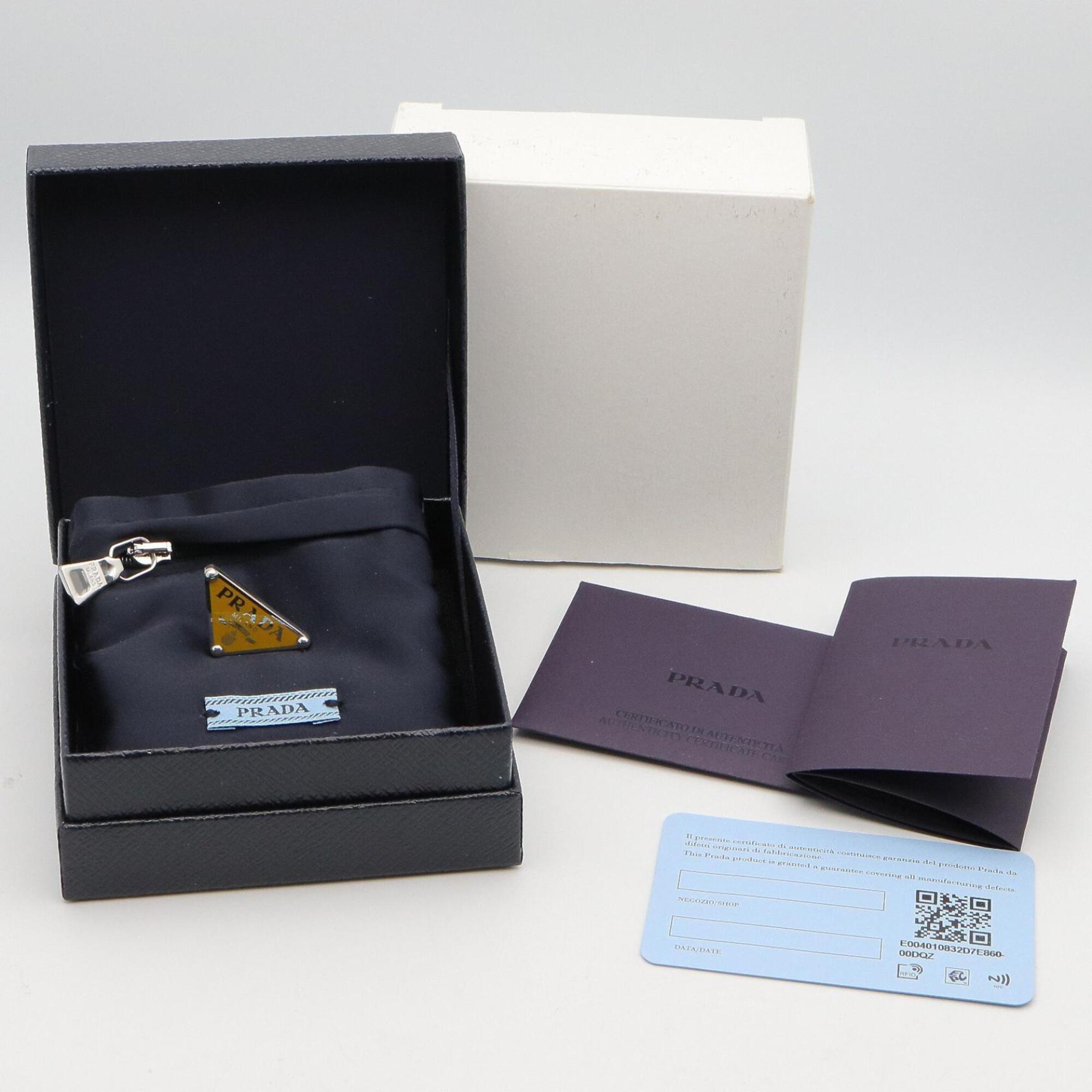 Prada PRADA 1JO722 SV925 Left Earring Jewelry Silver 925 Men's Women's Yellow — New - Store Return