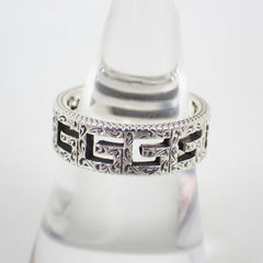 GUCCI 925 Arabesque Square G Ring, Size 14 — Like New