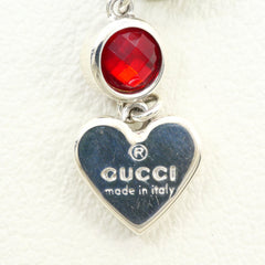 Gucci silver necklace with red topaz, total weight 6.4g, 41cm length, like new, free gift wrapping — Like New