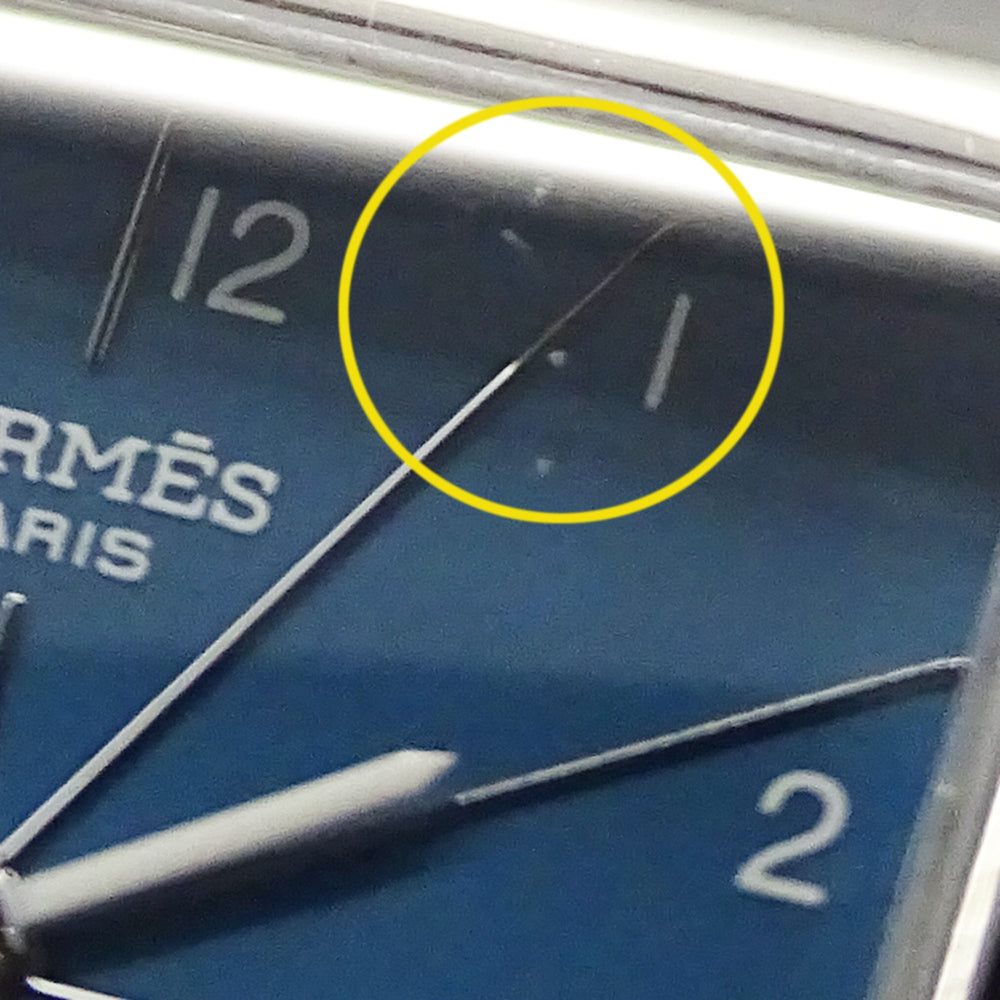 Hermes HERMES Women's Watch Brand H-Watch Quartz QZ Stainless Steel SS Leather HH1.210 Silver Blue □G — Good
