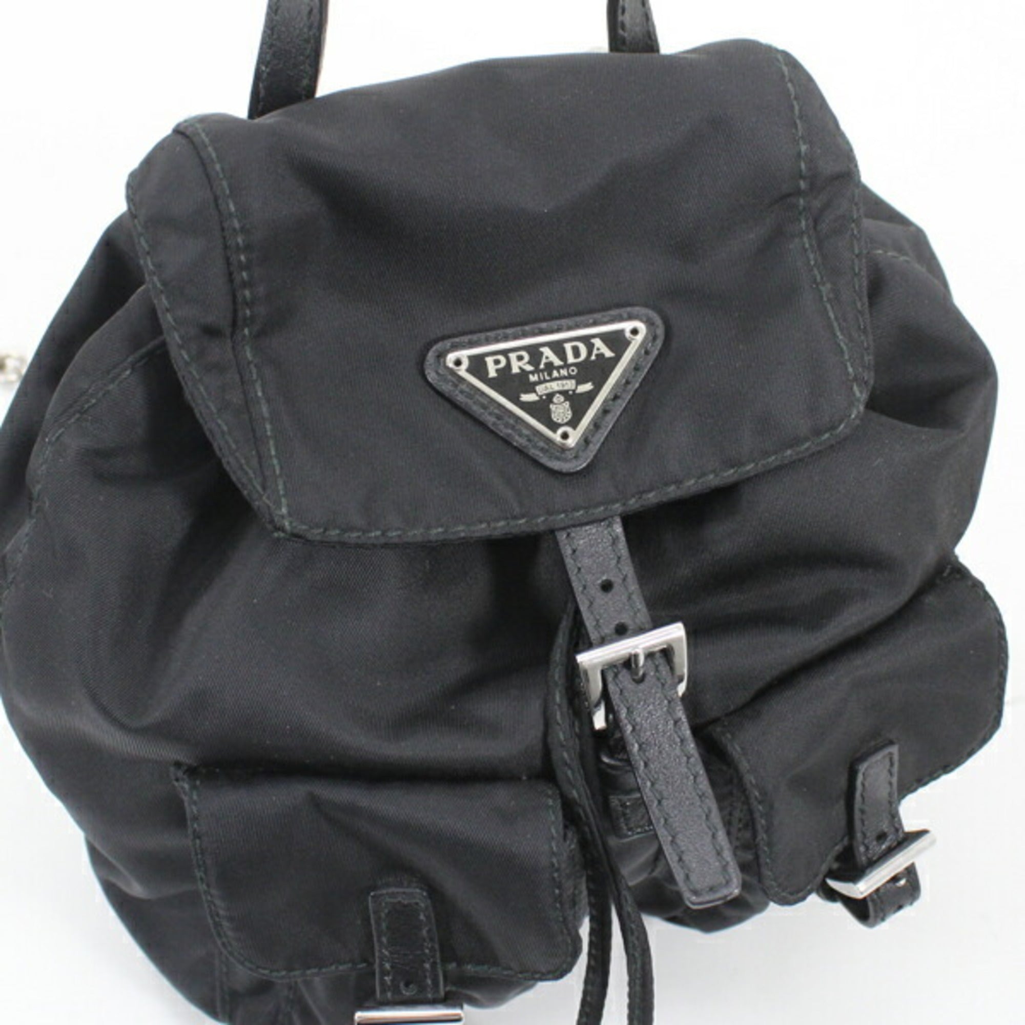 Prada PRADA Shoulder Bag Mini Backpack Nylon Black 1BH029 Women's NERO KM2805 — Like New