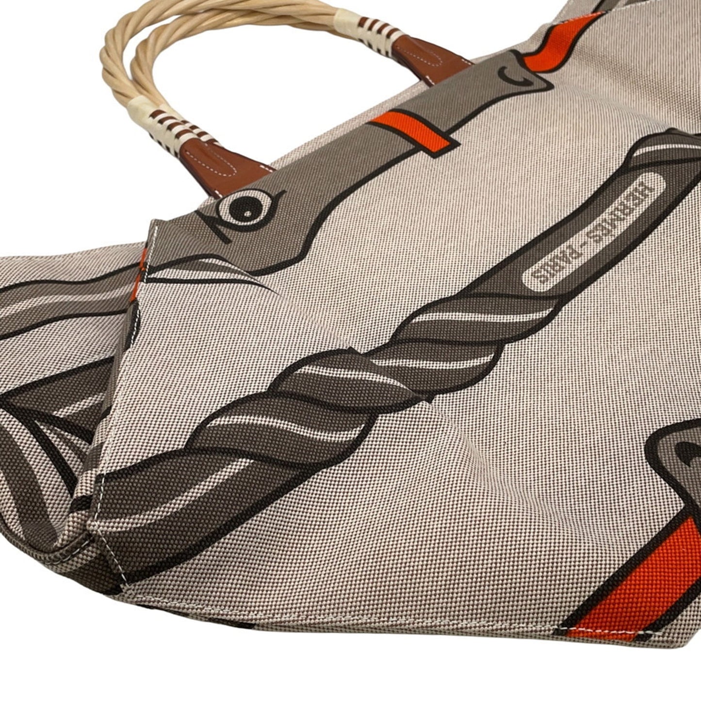 Hermes Hermès Steeple Large Tote Bag, Beige/Fauve Toile H/Barenia, □P Stamp