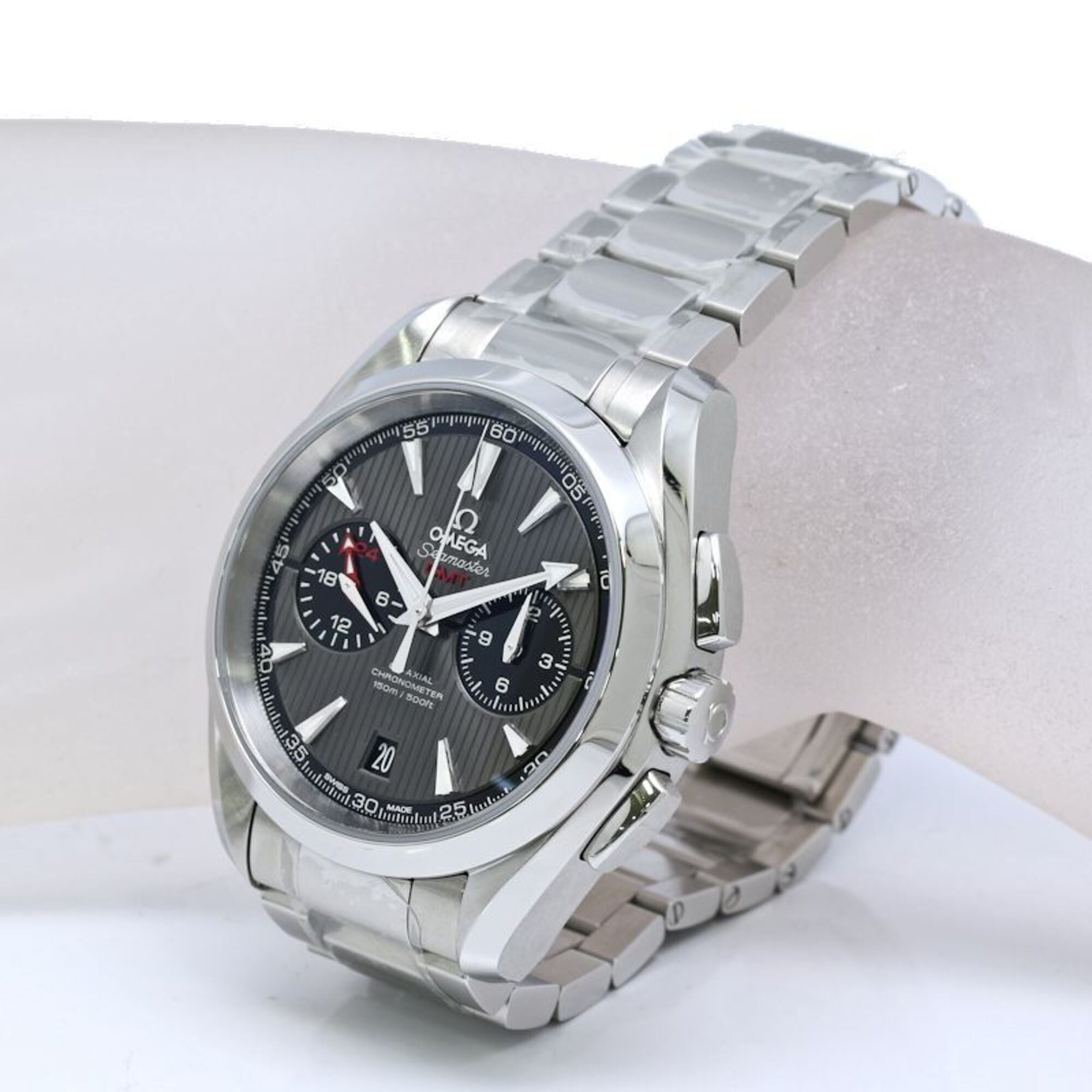 OMEGA Seamaster Aqua Terra 150m Co-Axial Chronometer GMT 231.10.43.52.06.001 Men's Watch Stainless Steel 40480 — New - Store Return