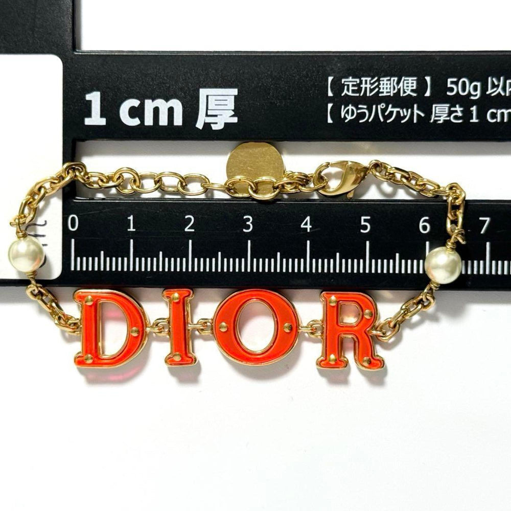 Christian Dior Dior Women's Logo Bracelet Orange — Like New