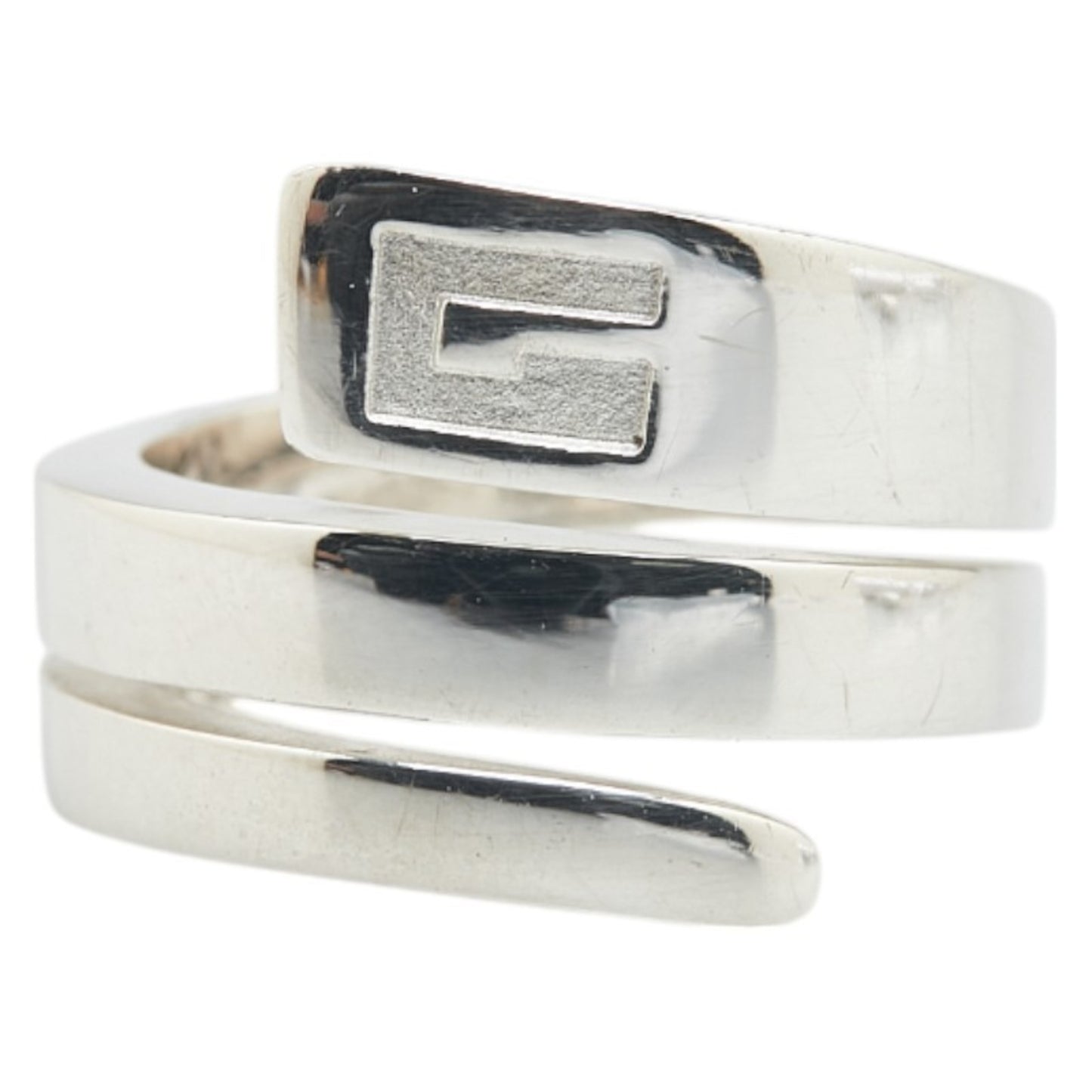 Gucci logo snake ring in silver (SV925) for women.