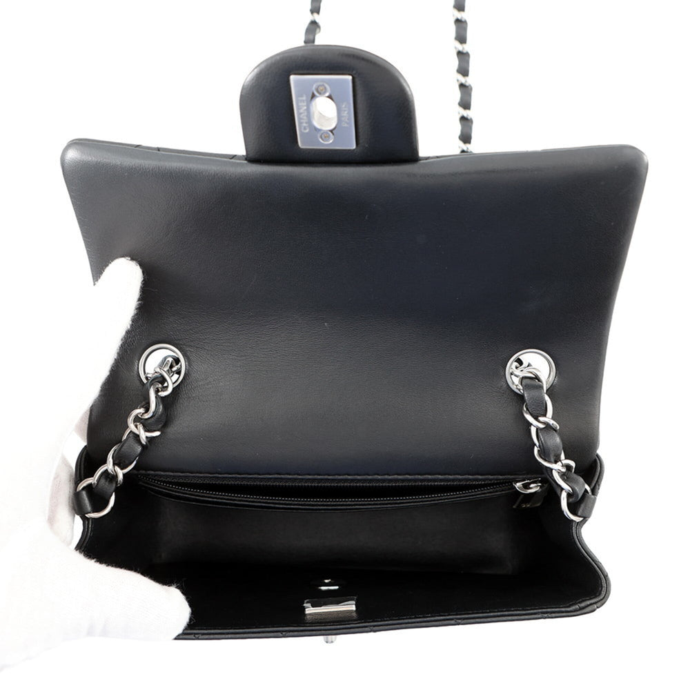Chanel Chain Shoulder Bag Mini Matelassé 20 Coco Mark Lambskin A69900 CHANEL Black Handbag Women's — Like New