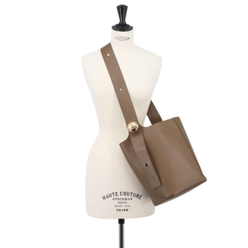 Loewe Pebble Bucket Bag Medium Shoulder Handbag Leather Brown AANBBBMX01 Gold Hardware — Like New