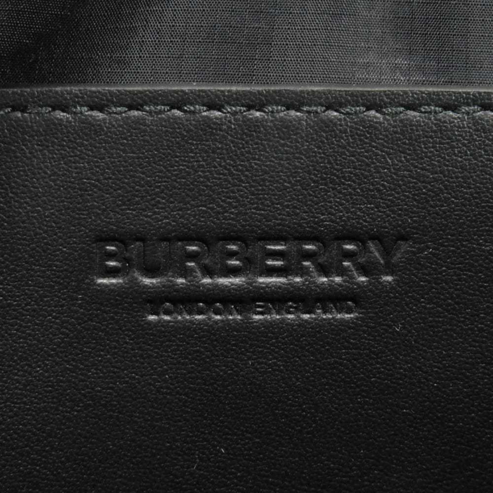 Burberry Paddy Logo Crossbody Shoulder Bag, Cotton Calfskin, Rubber Embossed Nylon, Black, 8049094, Men's — New - Store Return