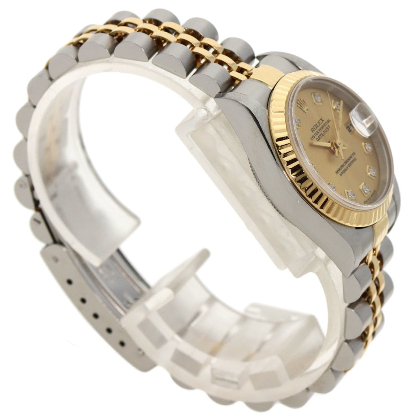 Rolex 79173G Datejust 10P Diamond Watch Stainless Steel SSxK18YG Ladies ROLEX