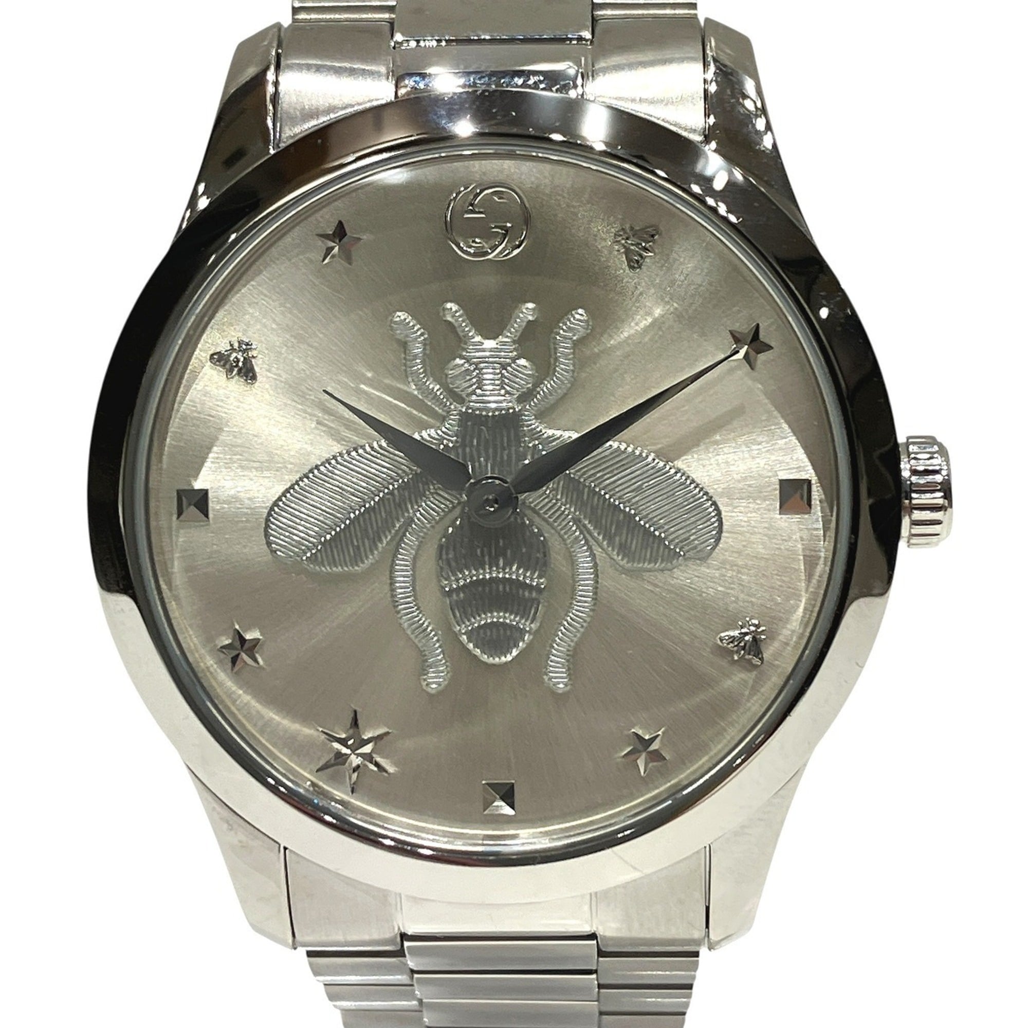 Gucci GUCCI G-Timeless Watch Bee Total weight 108.5g Stainless steel Quartz Silver dial 126.4 — Very Good