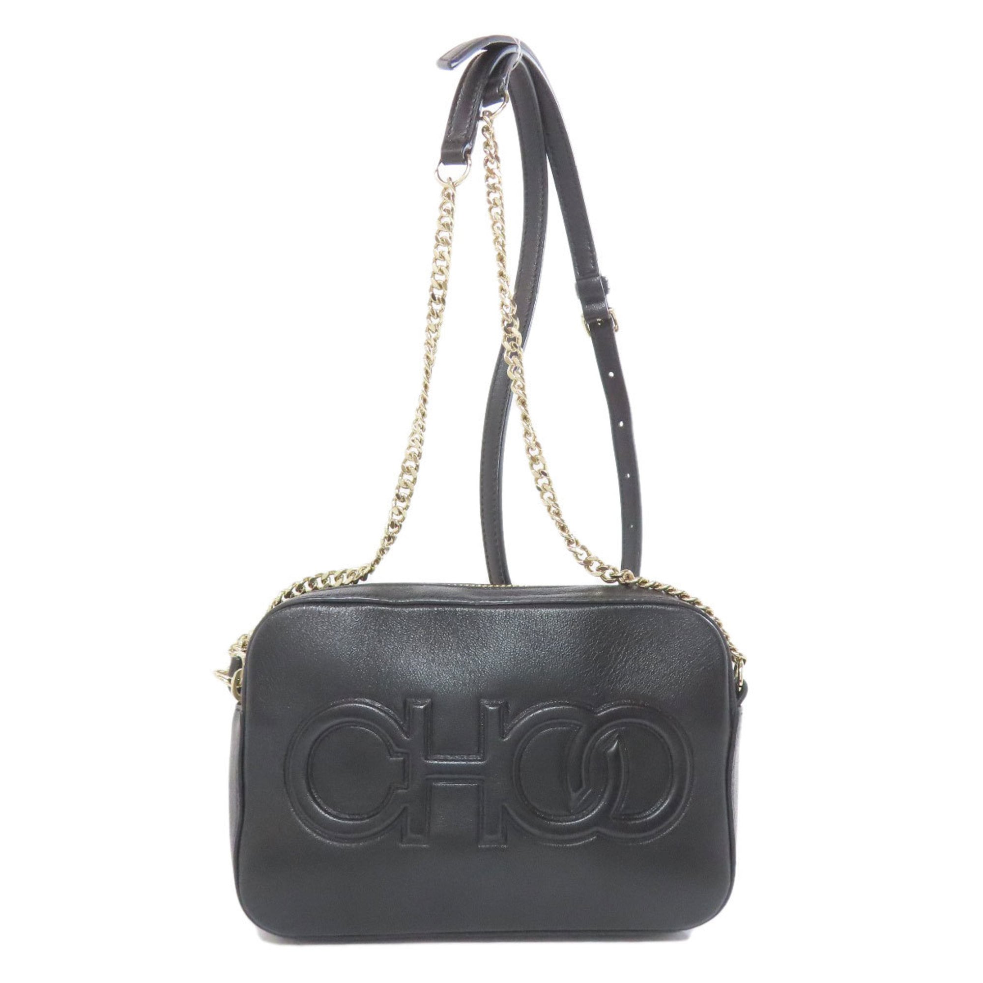 Jimmy Choo Chain Shoulder Bag Leather Women's