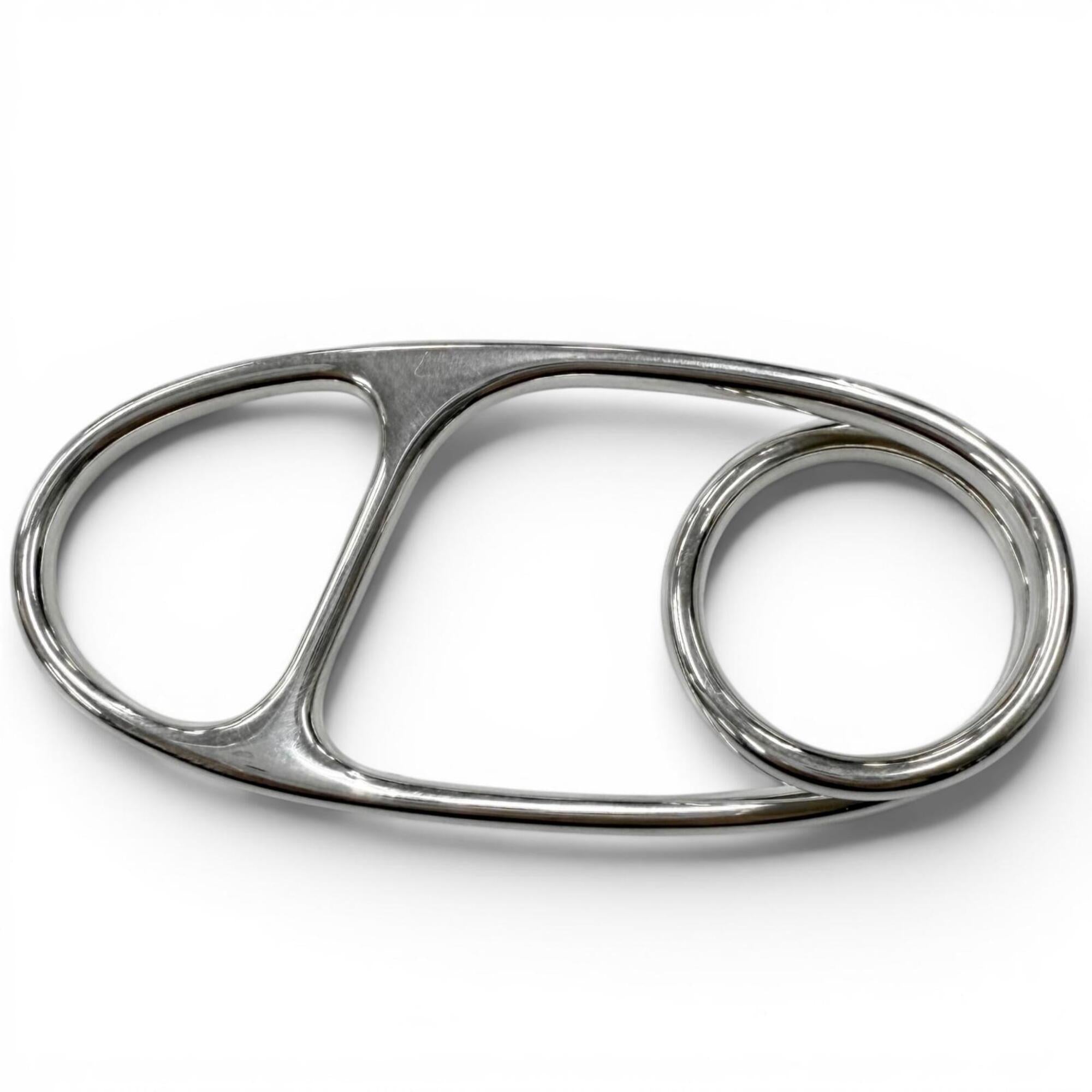 HERMES (Hermes) 2023 model, SV925 Chaine d'Ancre Punk Triple Ring, Silver, Size 56, Made in France, Weight 18.7g, Men's, Comes with Box — Like New