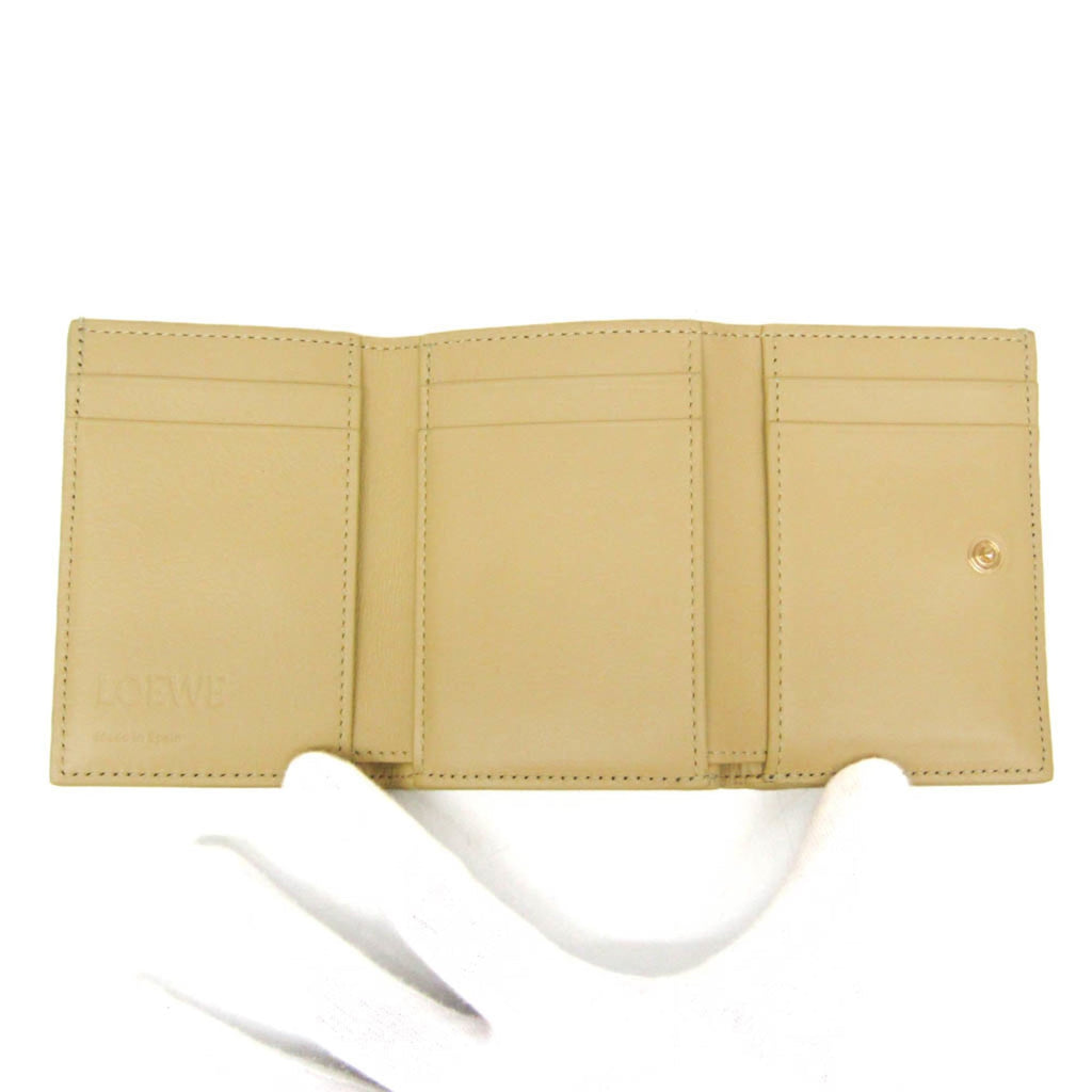 Loewe Anagram Trifold Wallet Women's Leather Wallet (tri-fold) Mustard