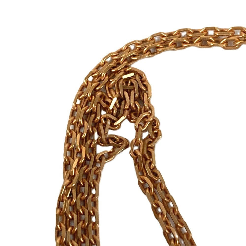 HERMES Heart Chain As de Coeur PM Pendant Necklace, Leather, Metal, Women's, Black — Like New