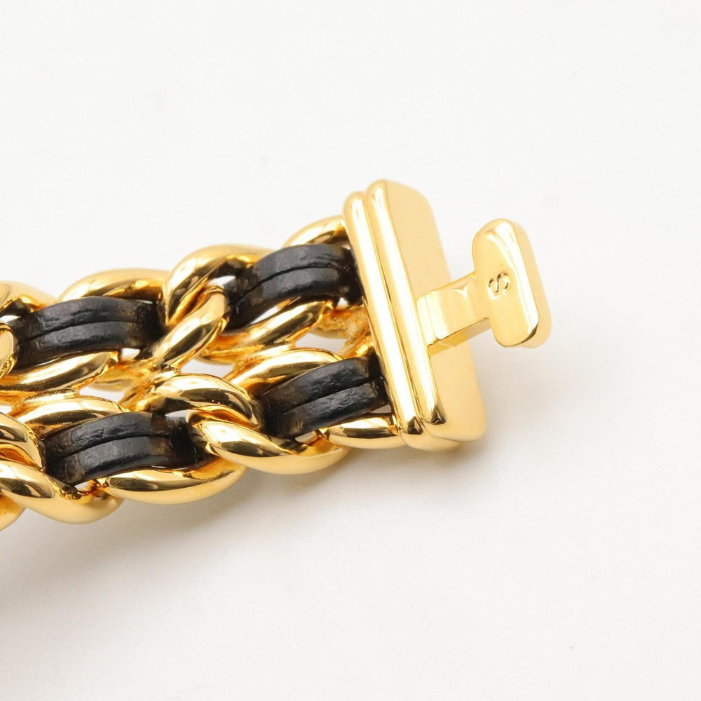 Chanel CHANEL Première S Watch, Gold Plated (GP), Leather Strap, Women's, Black, H0001 — Very Good