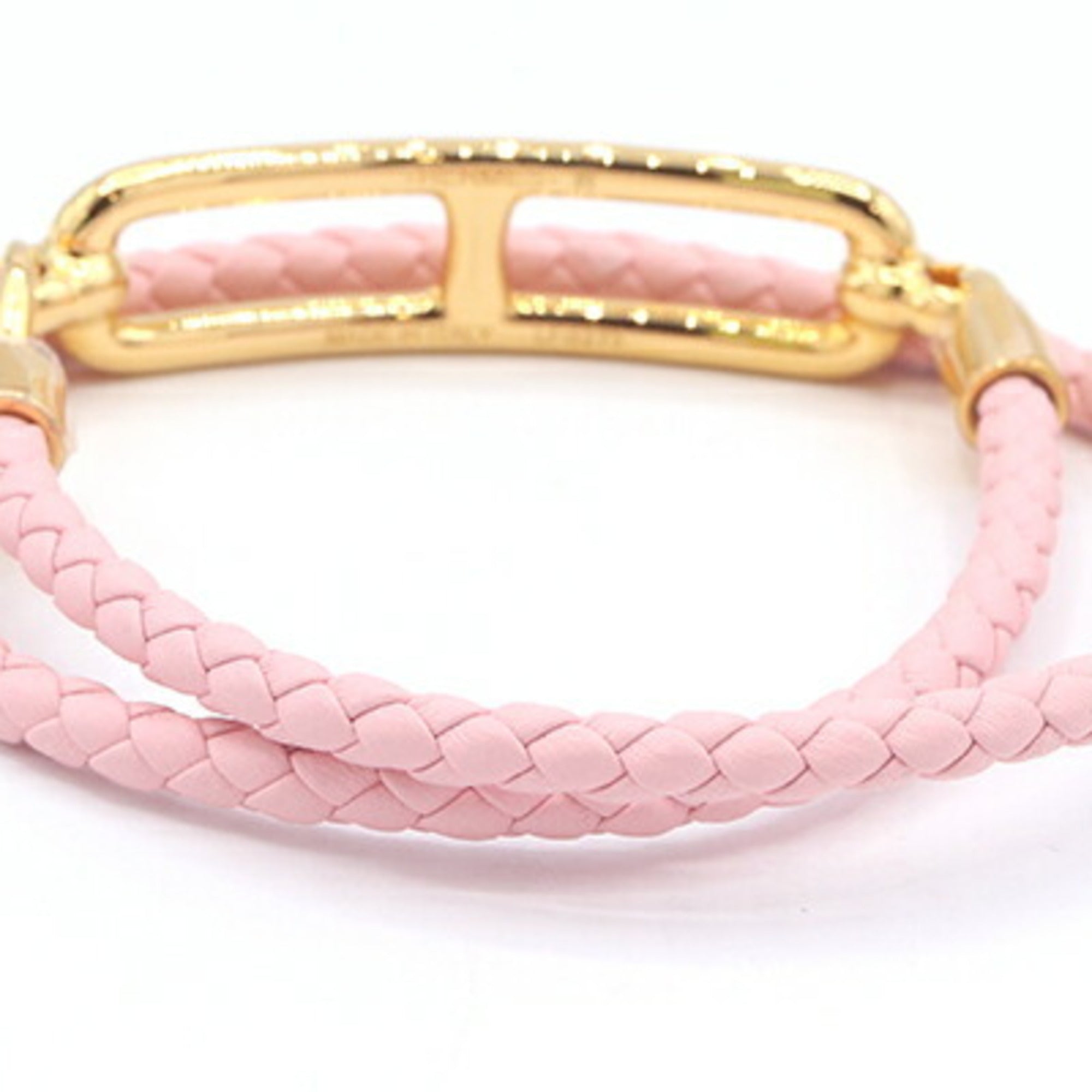 Hermes Bracelet, Louli Double Tour H071727, Rose Sakura, Veau Swift Leather, Layer, Women's — Like New