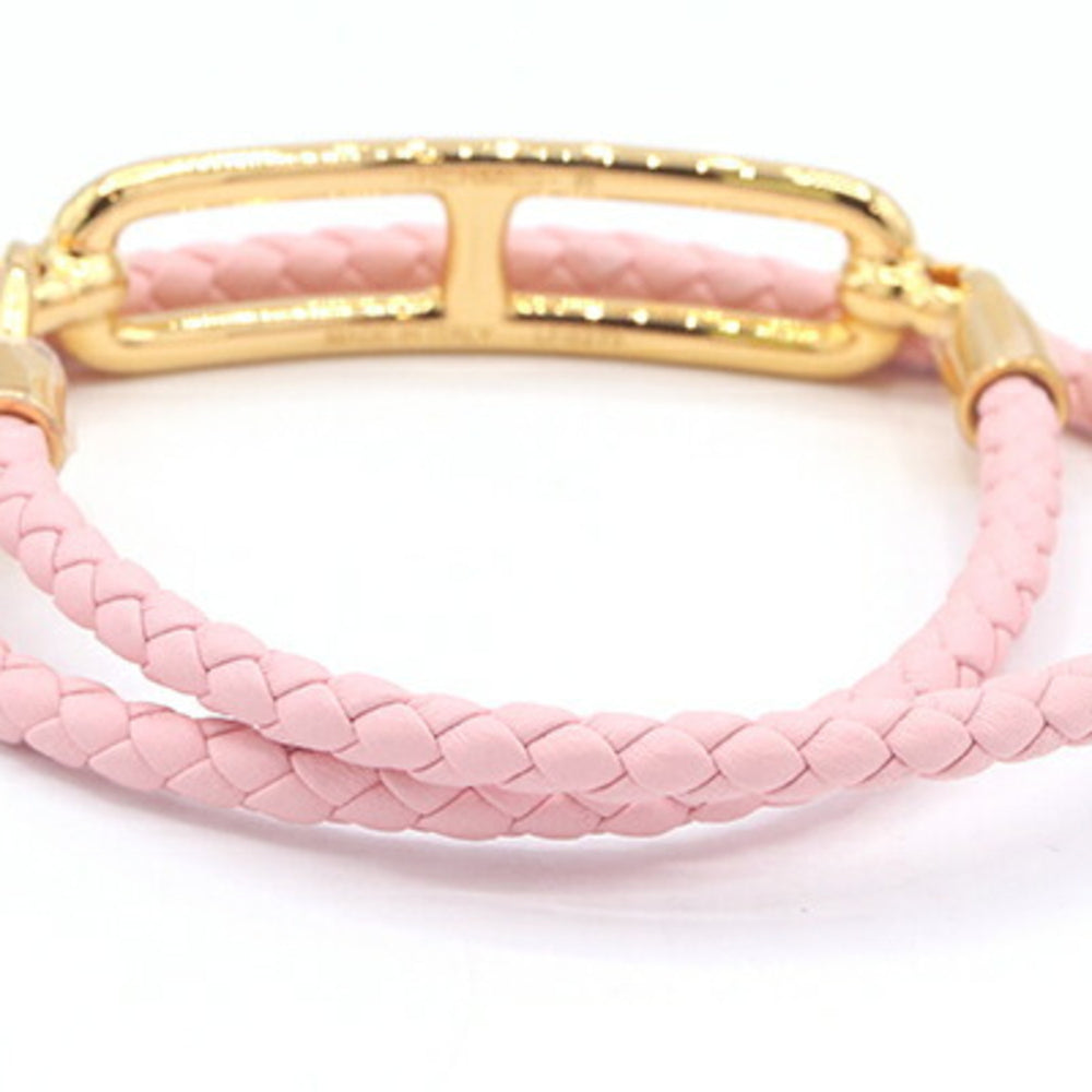 Hermes Bracelet, Louli Double Tour H071727, Rose Sakura, Veau Swift Leather, Layer, Women's — Like New