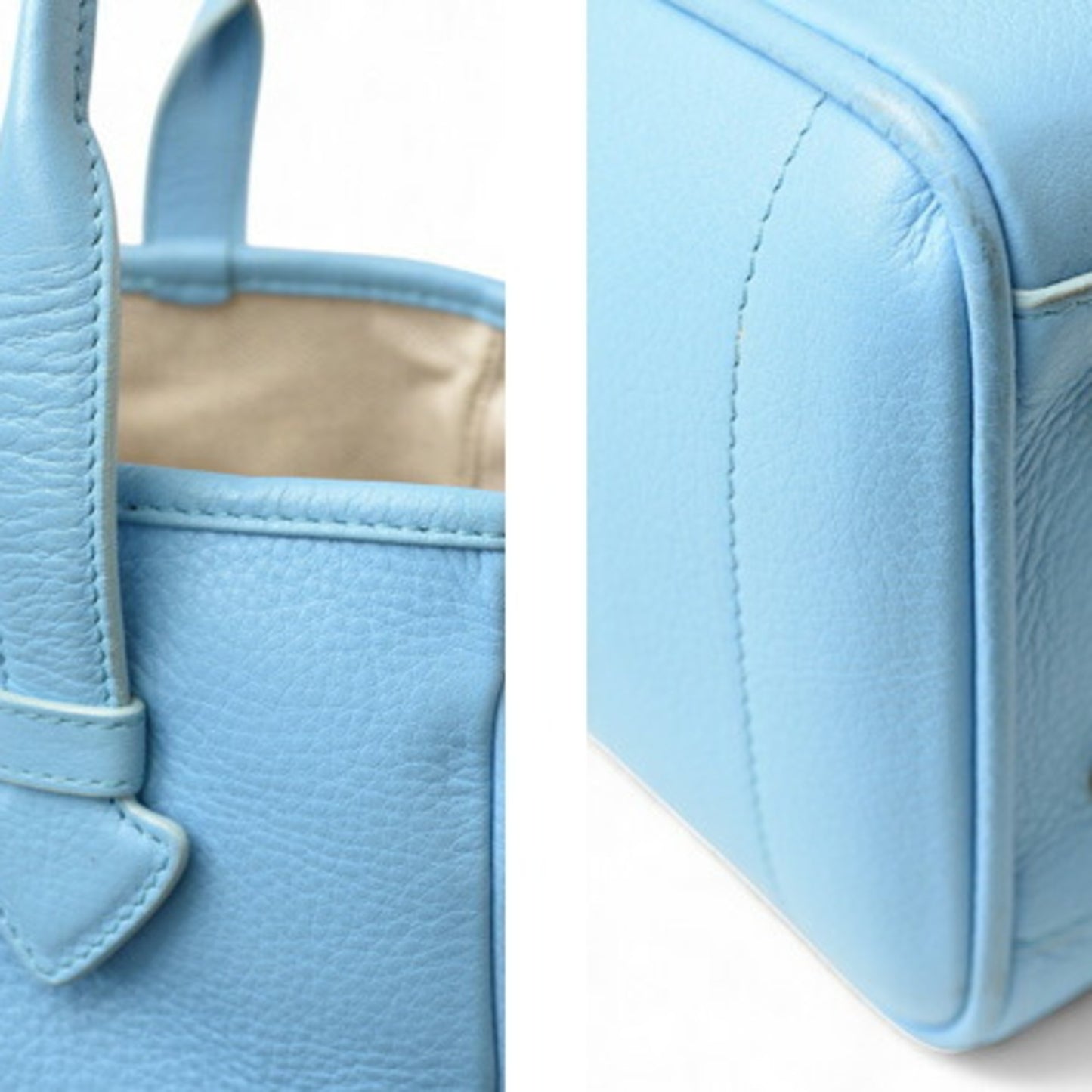 LOEWE Tote Bag, Storage Bag HERITAGE Heritage Calfskin Light Blue