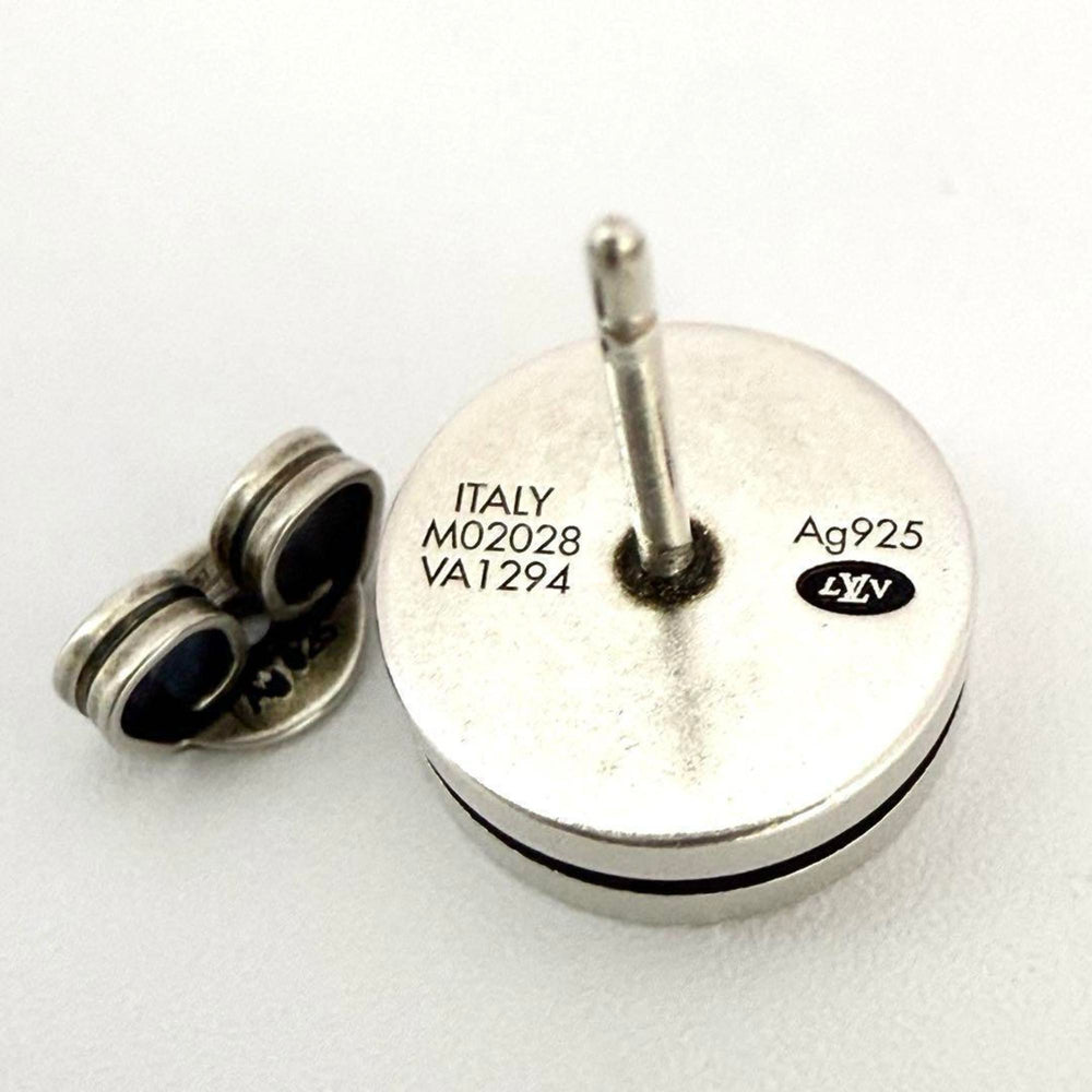 Louis Vuitton Men's Stud Earrings LV Tailor Silver — Like New