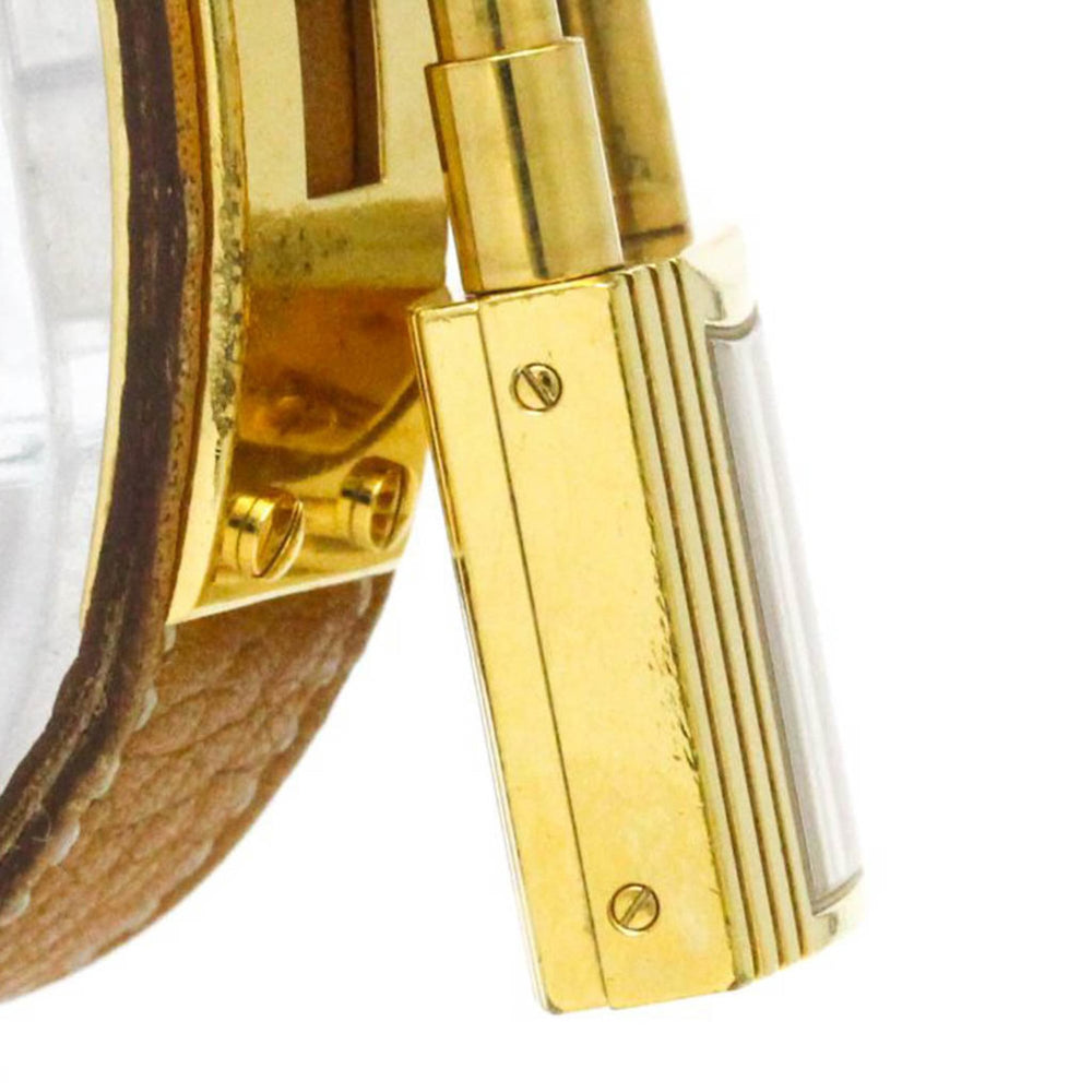 HERMES Kelly Watch Gold Plated Leather Quartz Ladies Watch — Good