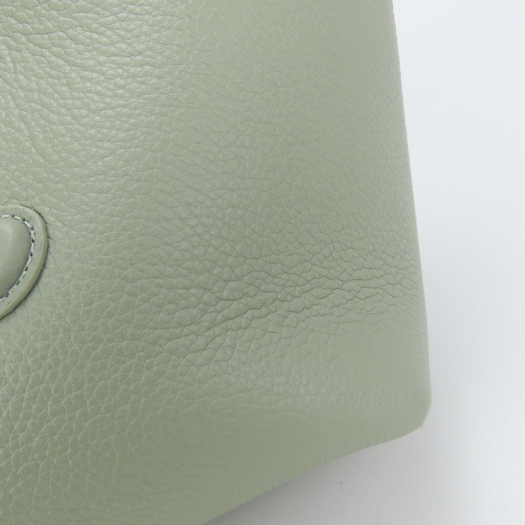 Celine Mini Cabas Anais handbag in light clay and khaki leather. Triomphe shoulder bag for women.