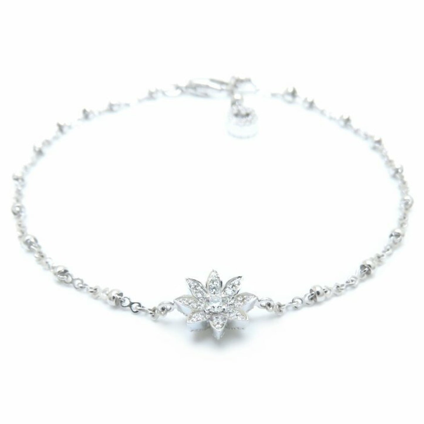 GUCCI Flora Diamond Bracelet, 18K White Gold, Women's, 294532