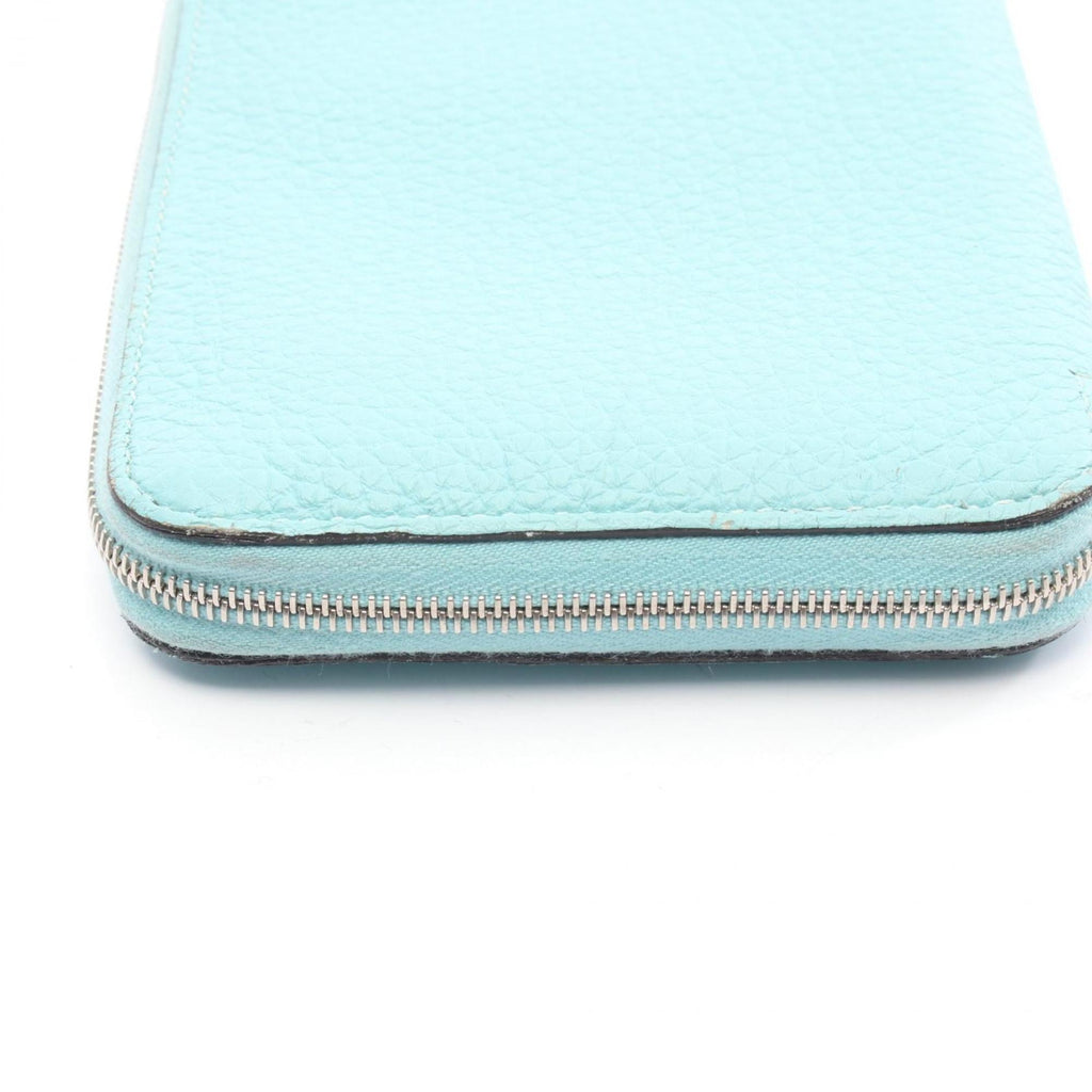 Hermes Hermès Azap Long Round Wallet in Taurillon Clemence Leather, Blue, for Women