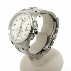 Cartier Calibre de W7100015 Men's Watch, Date, Silver, Small Seconds, Automatic Winding — Very Good