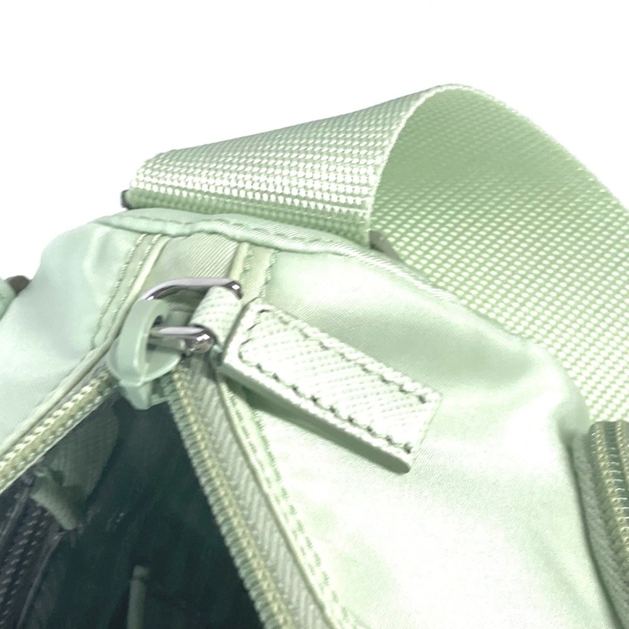 PRADA 1BD953 Triangle Plate Re-Nylon Shoulder Bag Nylon Women's ACQUA Aqua Green E-240920-15 — Like New