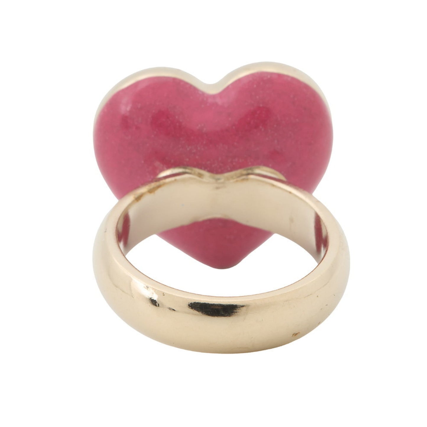 CHANEL Coco Mark Heart Rhinestone Metal Ring C23P ABA409