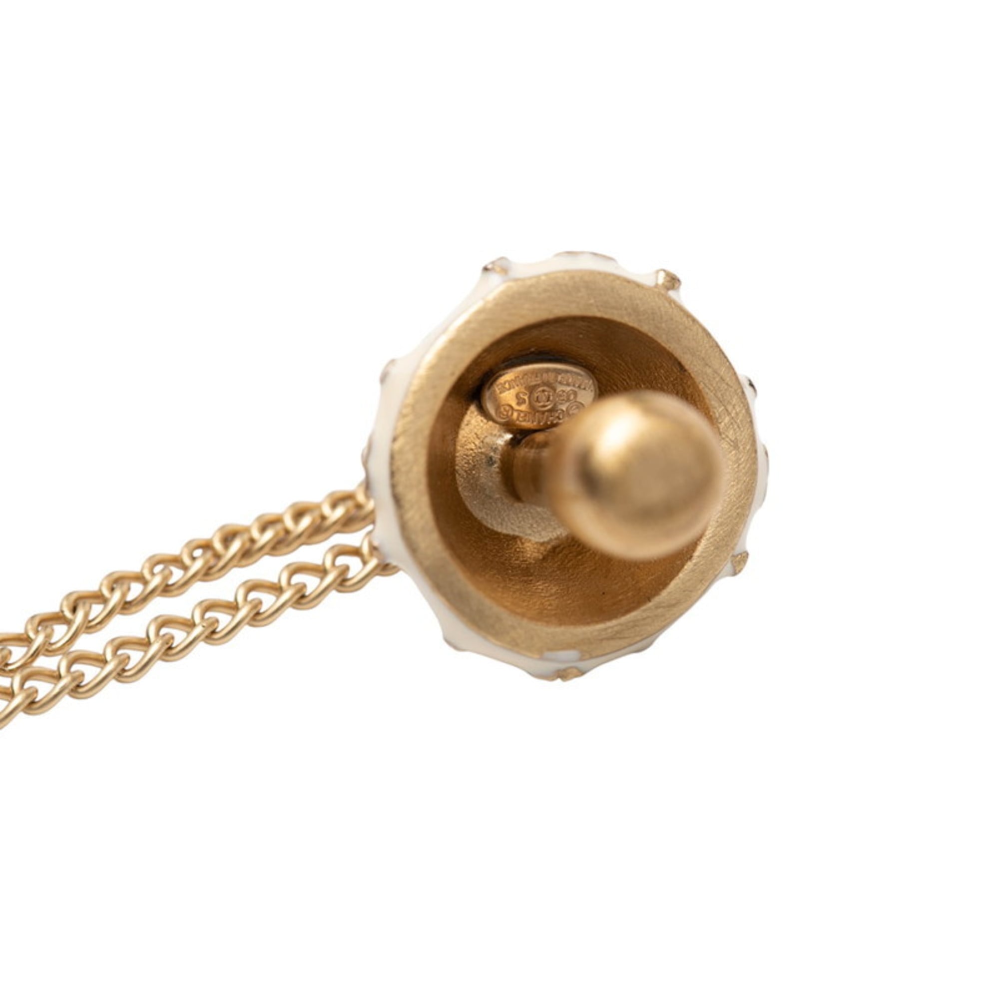 Chanel Coco Mark Mushroom Motif Bracelet, Gold and Ivory Plated, Women's, CHANEL