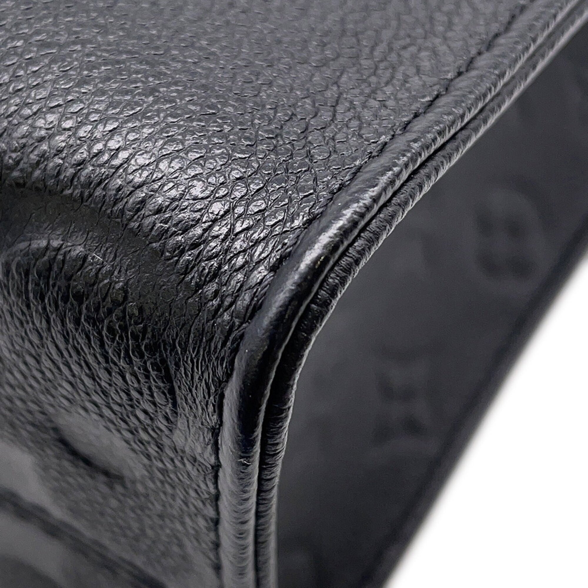 Louis Vuitton Monogram Empreinte OnTheGo PM Handbag M45653 Black 2-way LOUIS VUITTON — Like New