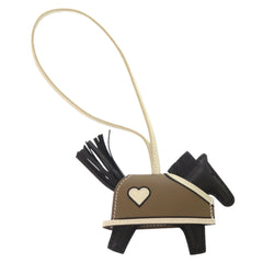 Hermes Robeau Coeur PM, Agneau Milo, Veau Swift, Black, K stamp (2025 production), Accessory, Bag Charm, 1635 HERMES — Like New