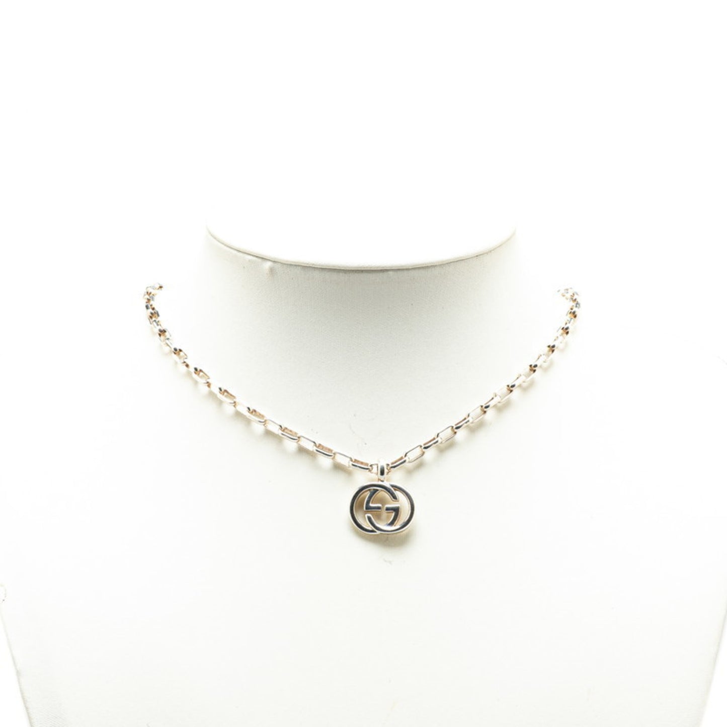 Gucci Interlocking G Necklace in Silver SV925 for Women