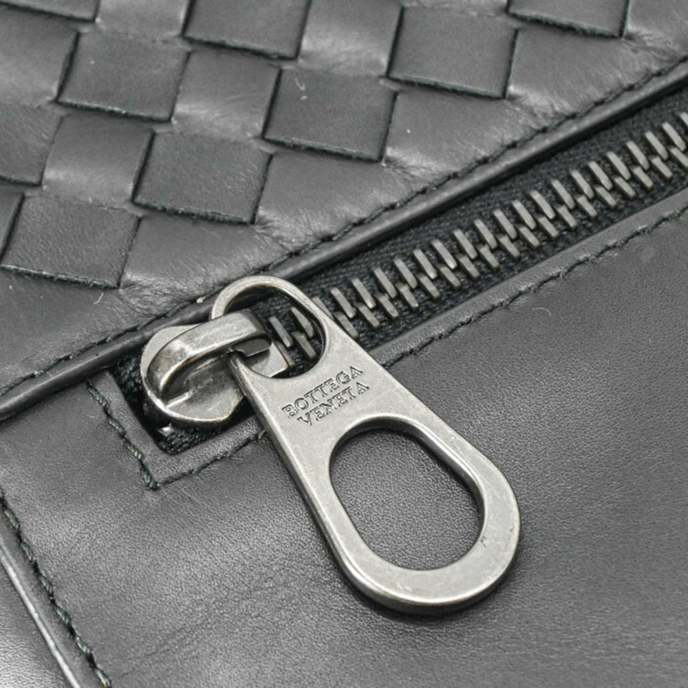 BOTTEGA VENETA Intrecciato Leather Shoulder Bag, Black, Men's, 405557 — New - Store Return