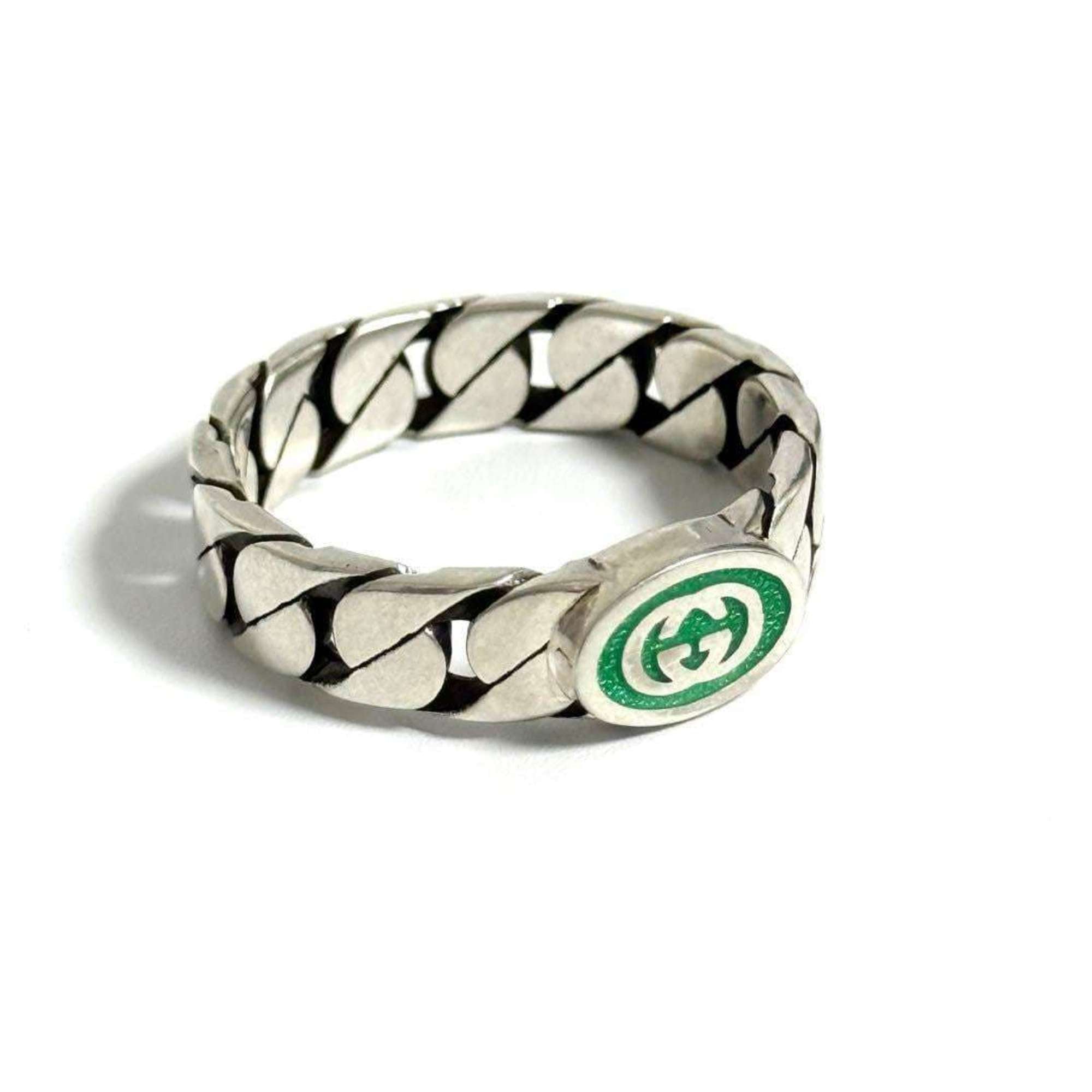 Gucci Men's Interlocking G Silver Ring — Like New
