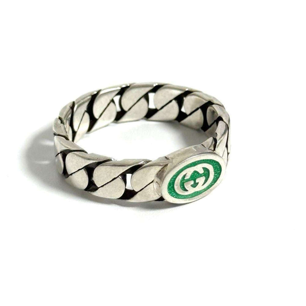 Gucci Men's Interlocking G Silver Ring — Like New